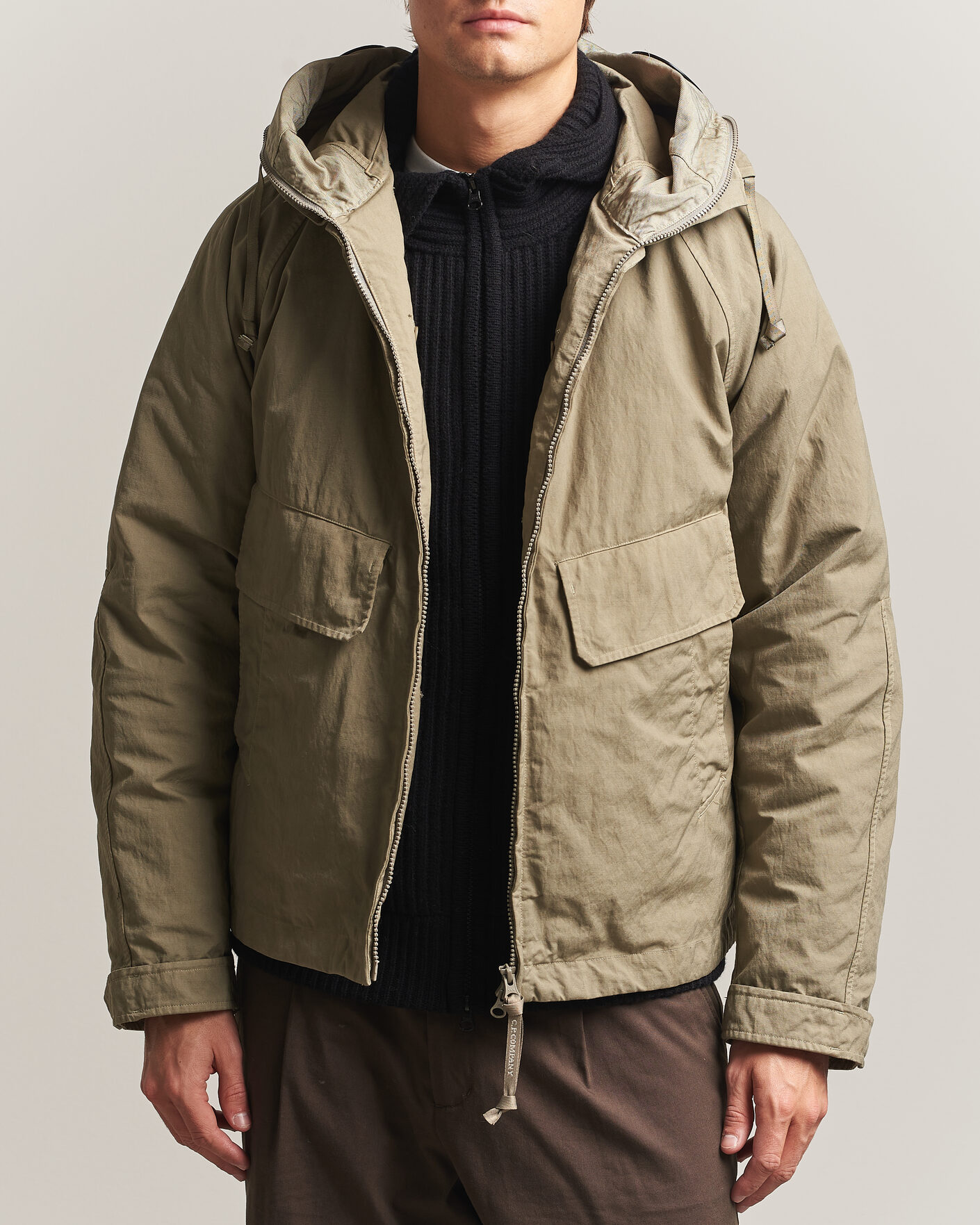 Mies | Takit | C.P. Company | Heavy Nylon Twill Down Padded Jacket Light Grey