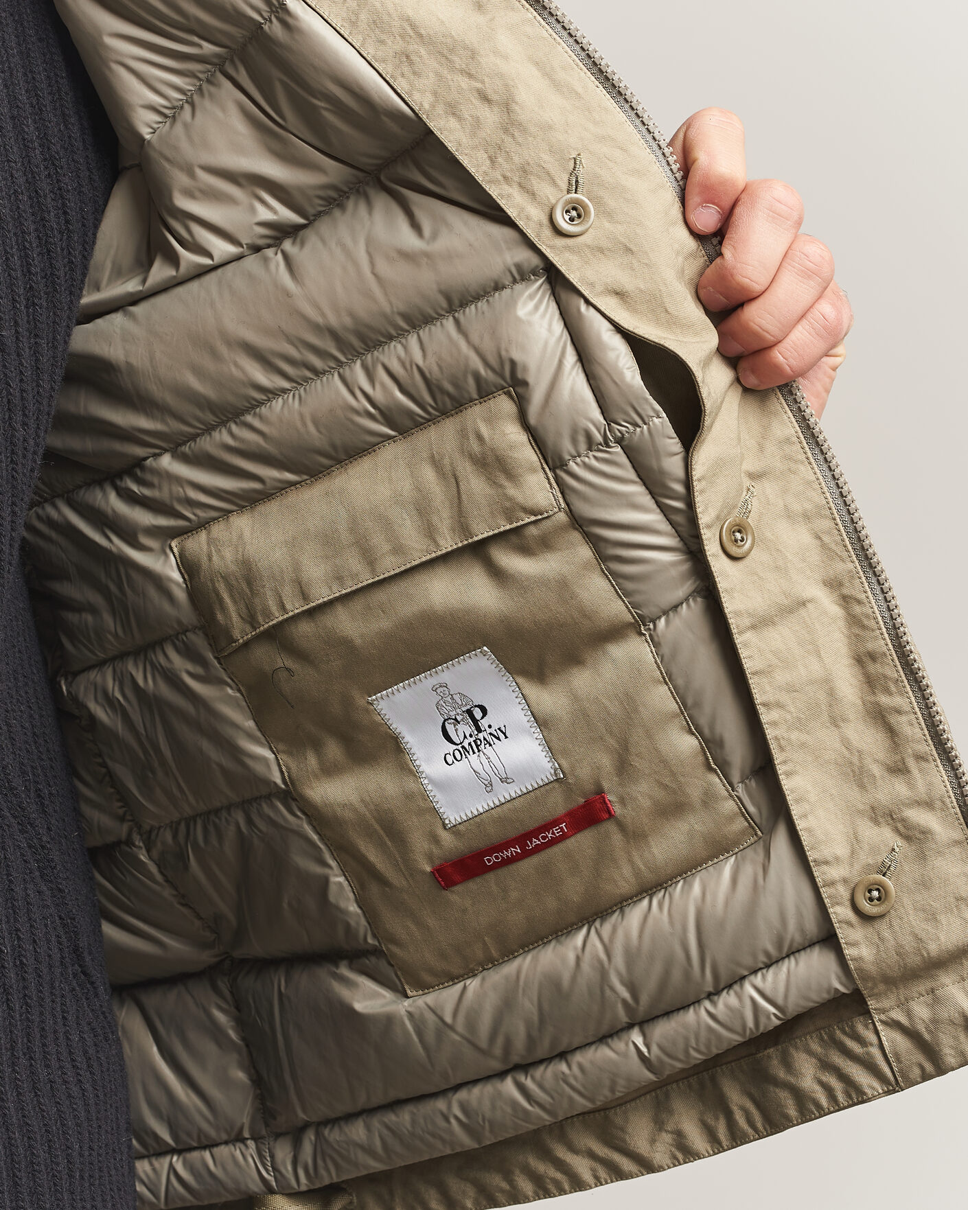 Mies | Takit | C.P. Company | Heavy Nylon Twill Down Padded Jacket Light Grey