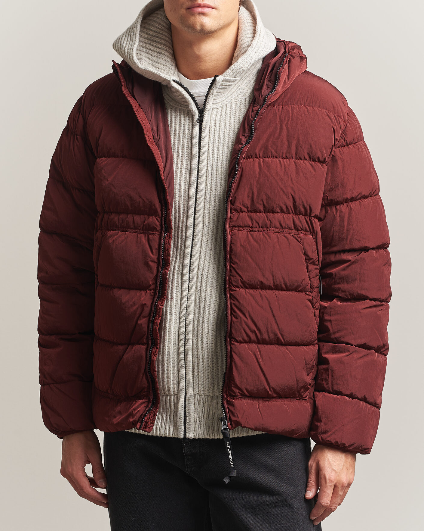 Mies | Takit | C.P. Company | Chrome-R Goggle Down Jacket Burgundy