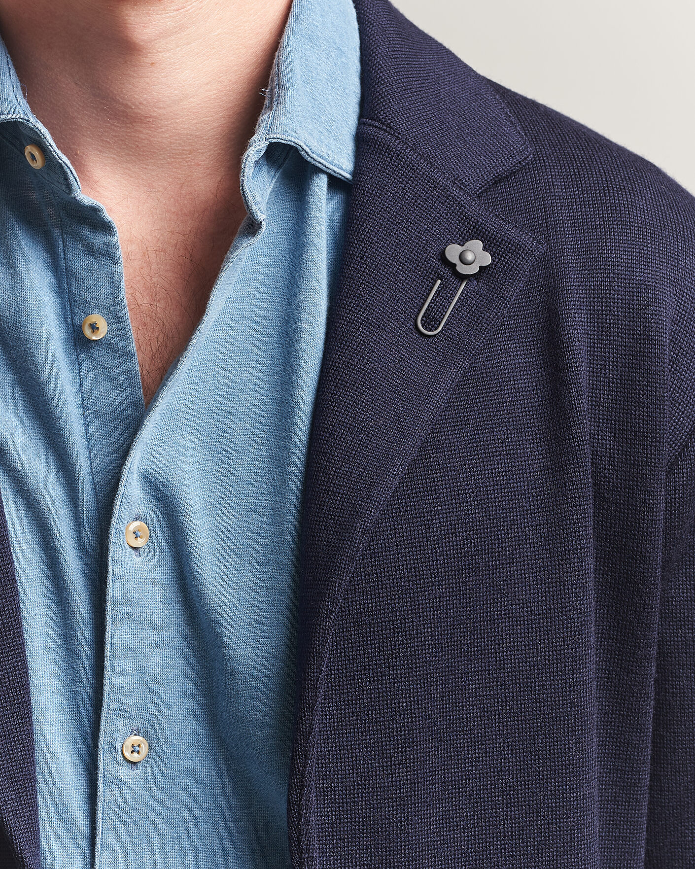 Mies | Pikkutakit | Lardini | Knitted Wool Blazer Navy