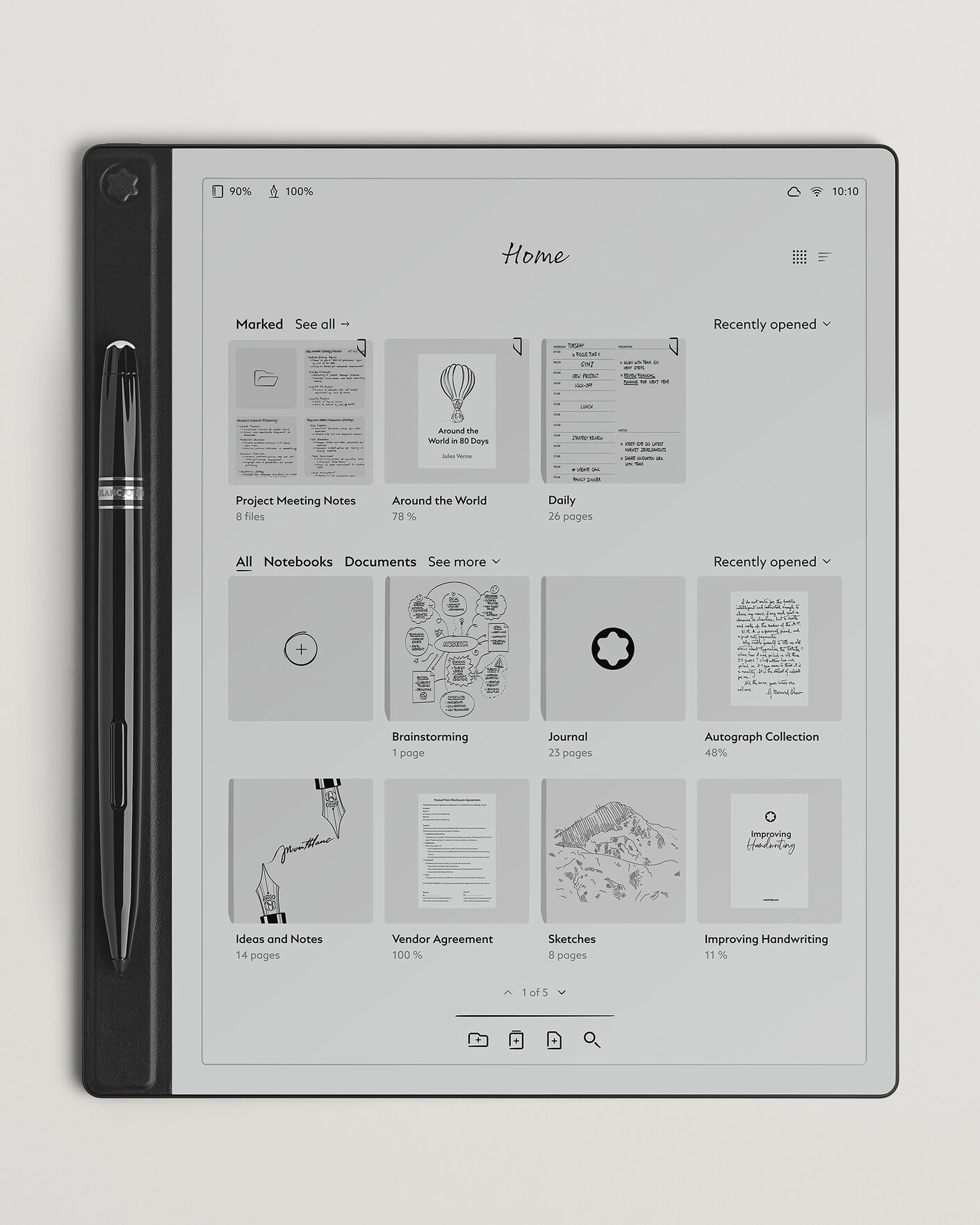 Mies | Lehtiöt | Montblanc | Digital Paper Mystery Black 