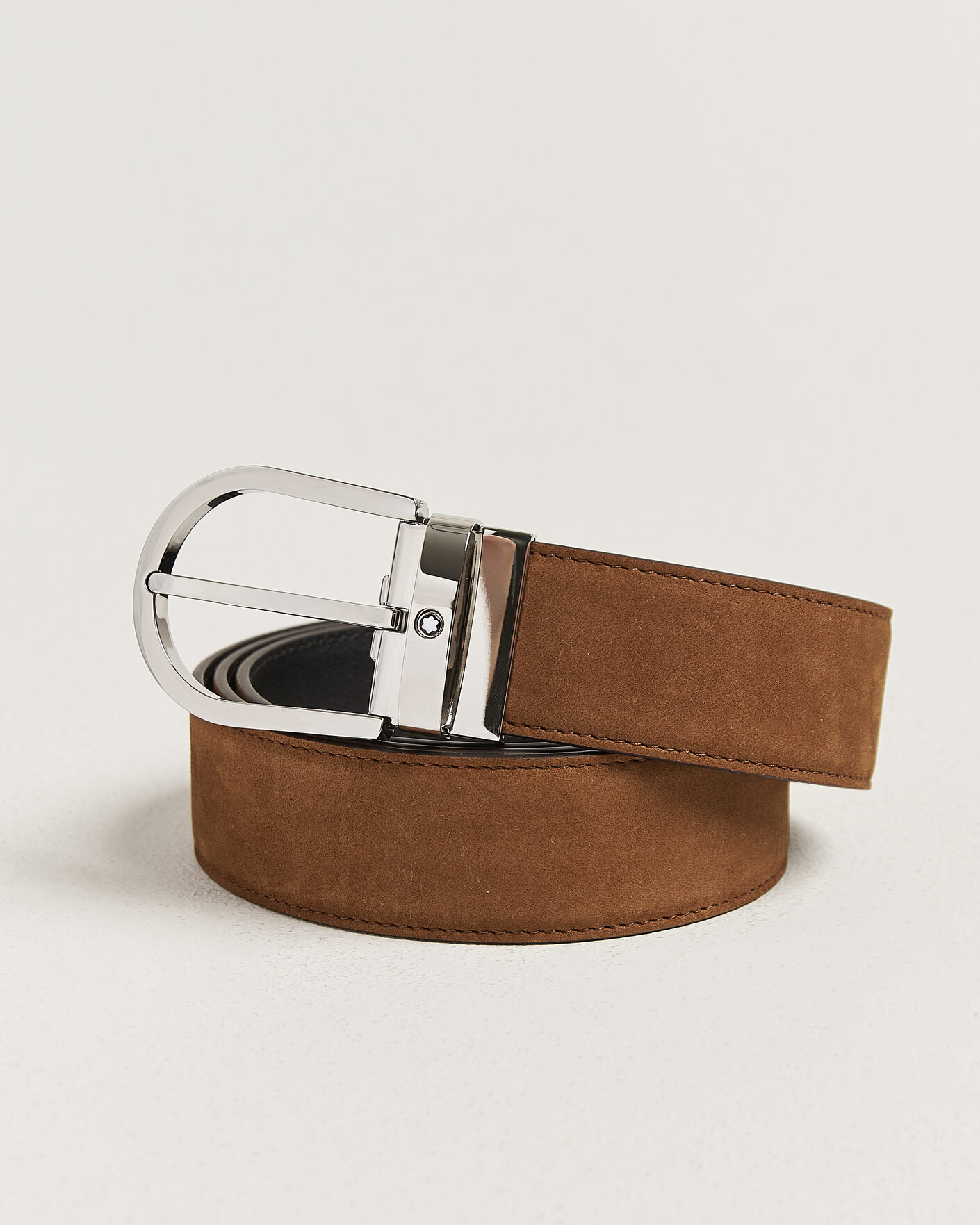 Mies | Vyöt | Montblanc | 35mm Reversible Suede/Calf Horseshoe Belt Brown/Black