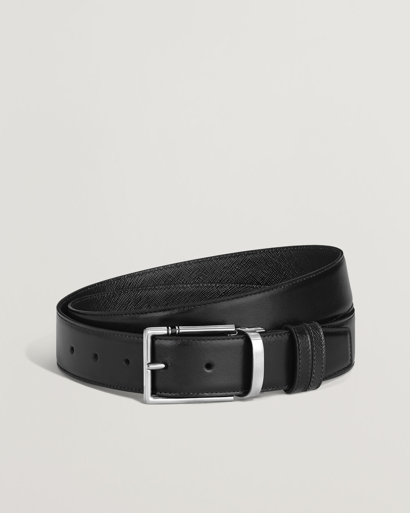 Mies | Vyöt | Montblanc | 35mm Reversible Calf/Sartorial Belt Black
