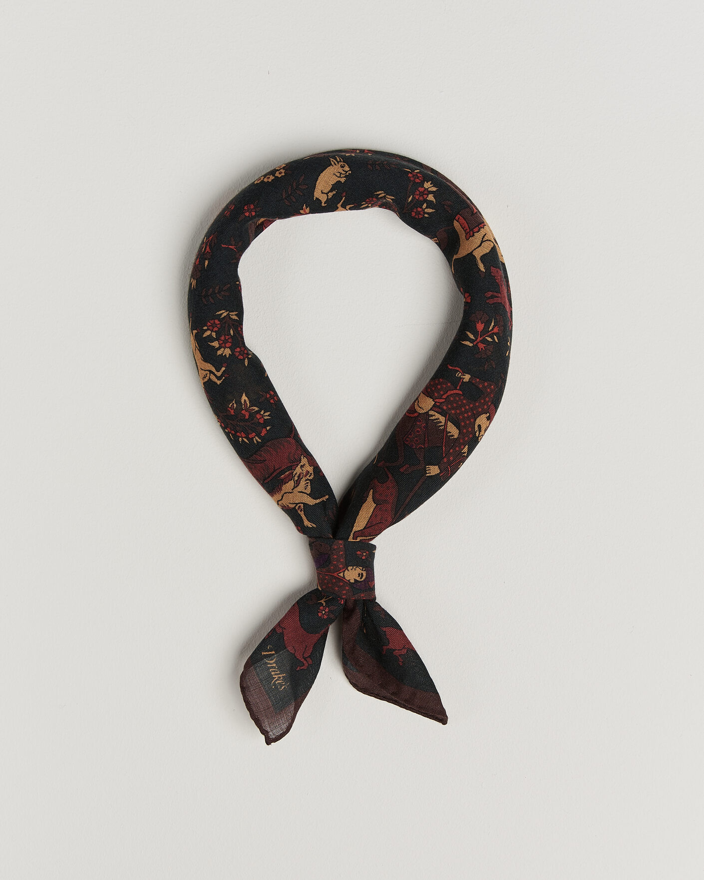Mies | Huivit | Drake's | Moghul Wool/Silk Bandana Green
