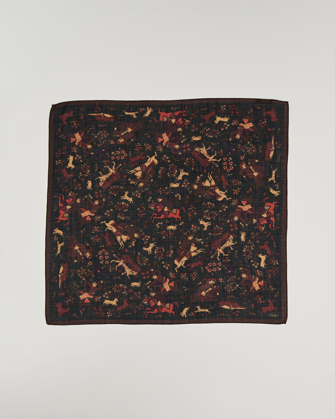 Mies | Huivit | Drake's | Moghul Wool/Silk Bandana Green
