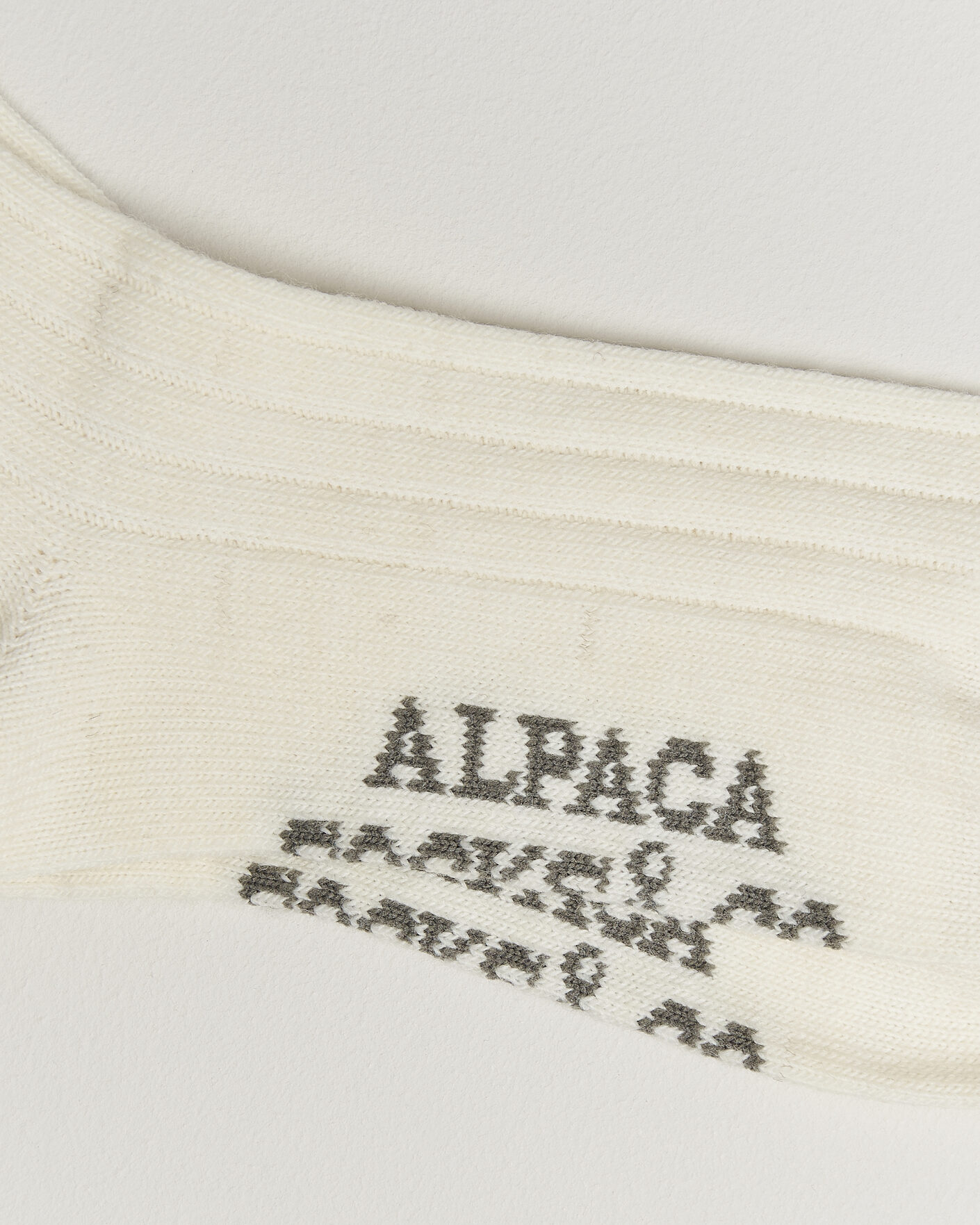 Mies | Alusvaatteet | Alpacasocks & Co | 2-Pack Ribbed Alpacka Wool Socks Off White