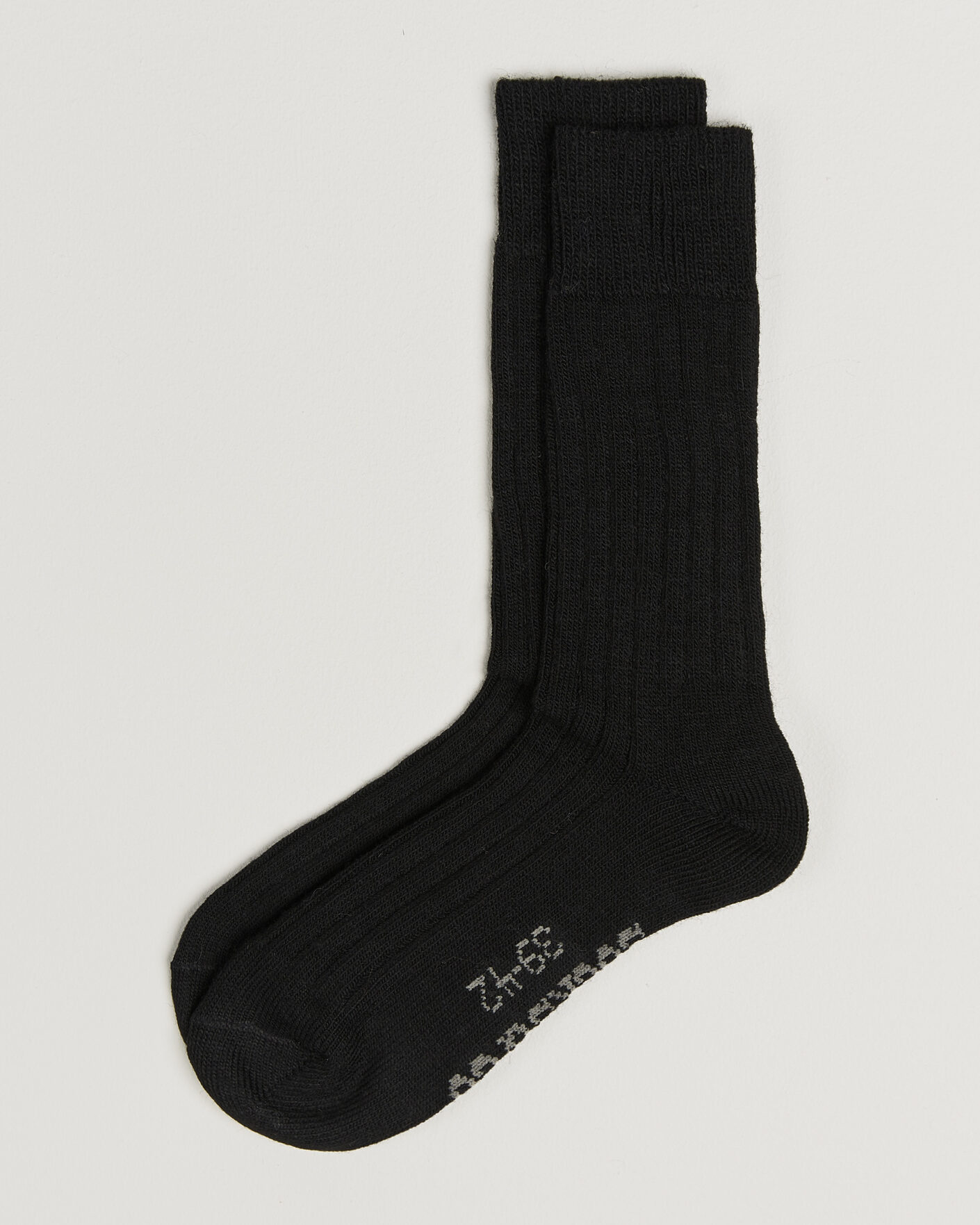 Mies | Alusvaatteet | Alpacasocks & Co | 2-Pack Ribbed Alpacka Wool Socks Black