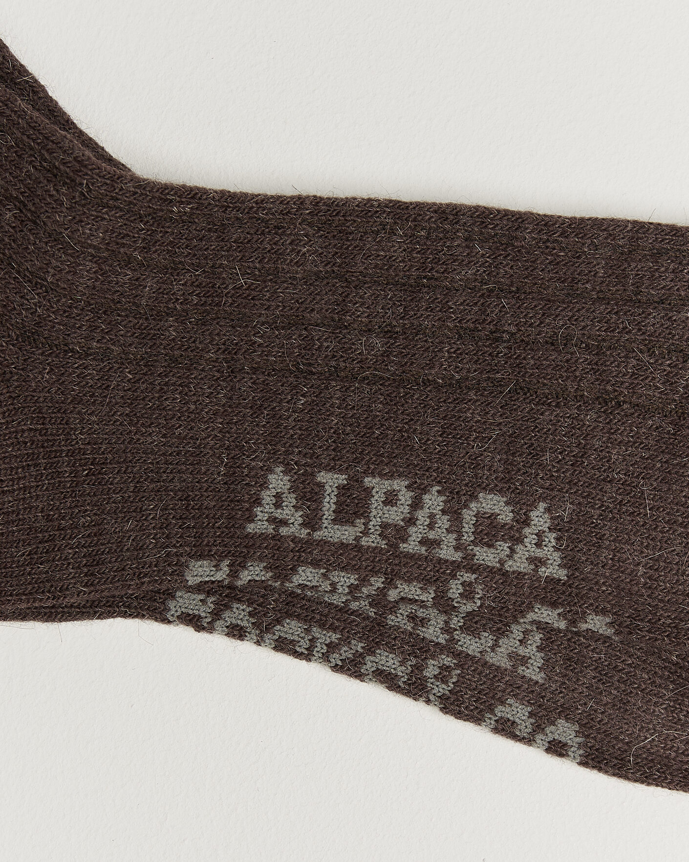 Mies | Alusvaatteet | Alpacasocks & Co | 2-Pack Ribbed Alpacka Wool Socks Cacao