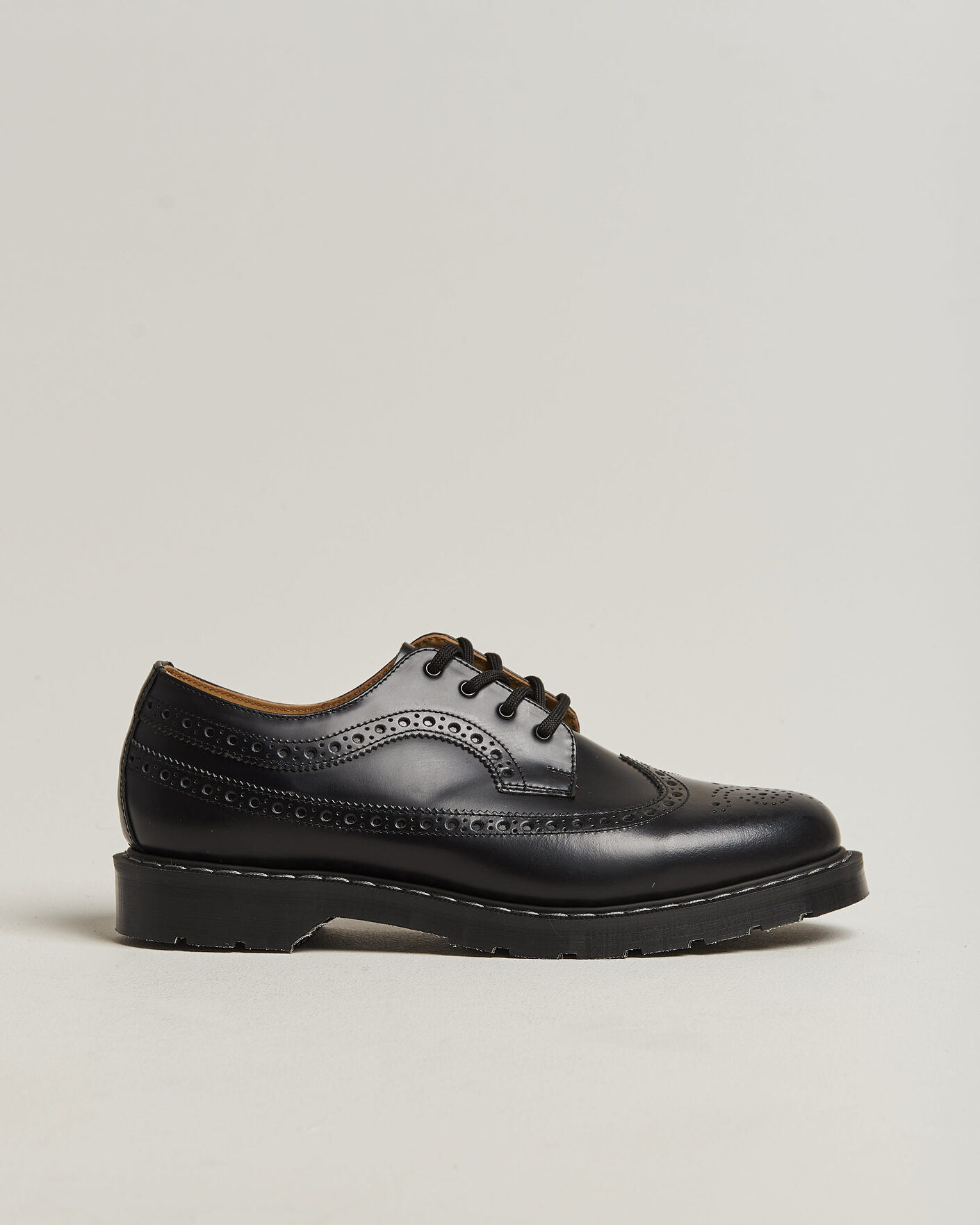 Mies | Brogue-kengät | Solovair | American Brogue Shoe Black Shine