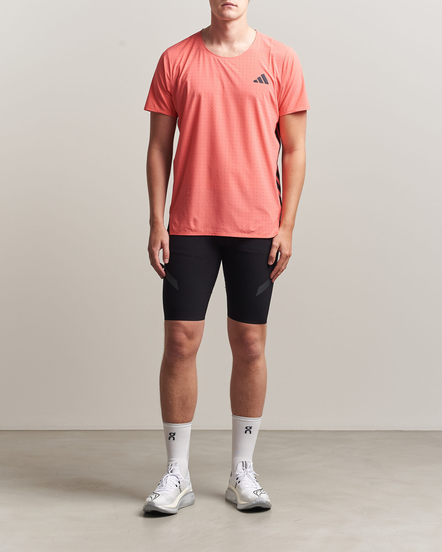 Mies | T-paidat | adidas Performance | Adizero Running T-Shirt Red