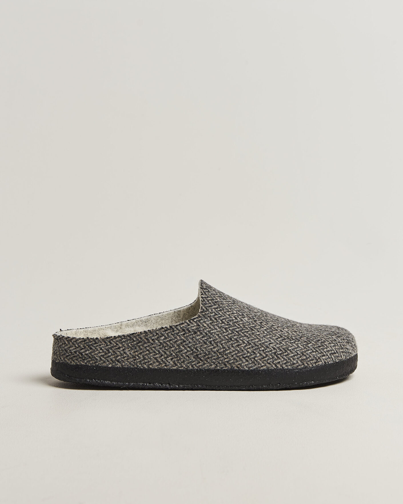 Mies | Sandaalit ja tohvelit | BIRKENSTOCK | Amsterdam Wrapped Dip Shearling Dark Grey Herringbone