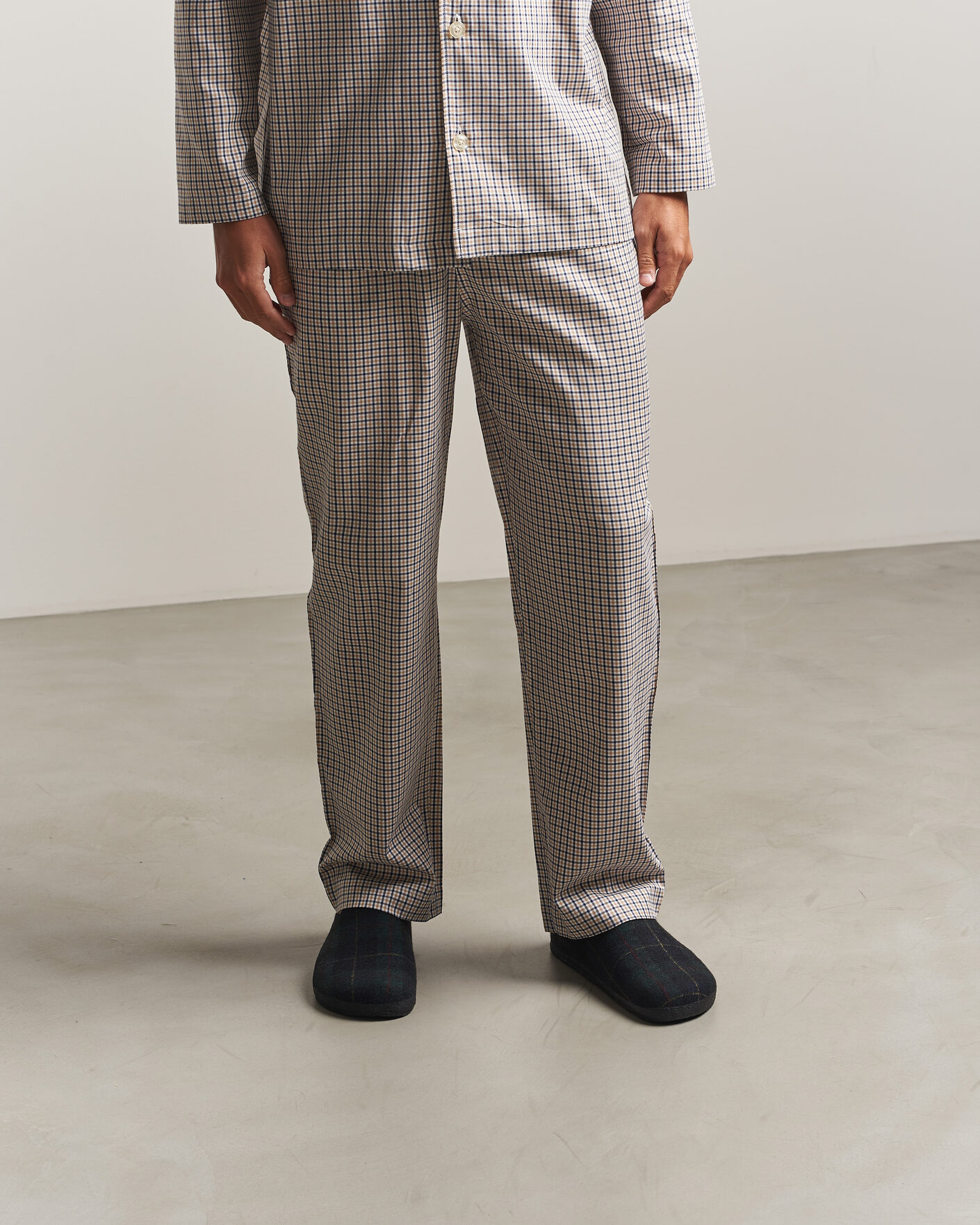 Mies | Sandaalit ja tohvelit | BIRKENSTOCK | Amsterdam Wrapped Dip Shearling Green Navy Plaid