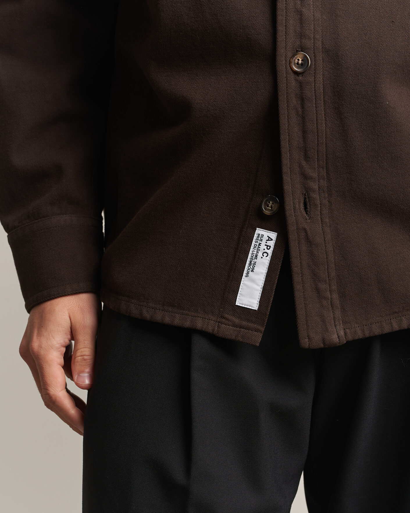 Mies | Kauluspaidat | A.P.C. | Basile Overshirt Chocolate