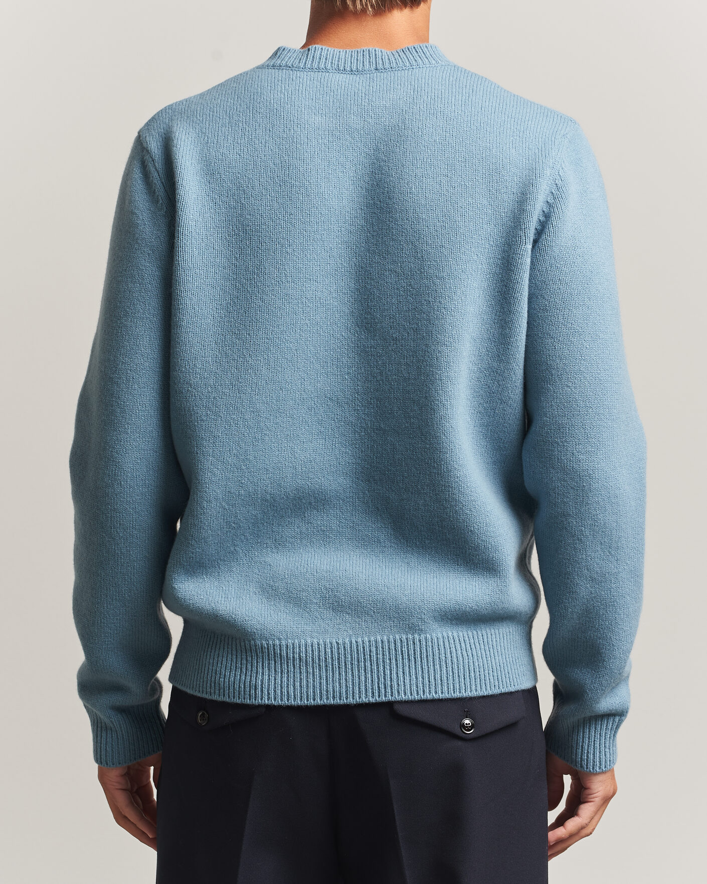 Mies | Puserot | A.P.C. | Edmond Wool Knitted Sweater Light Blue Melange