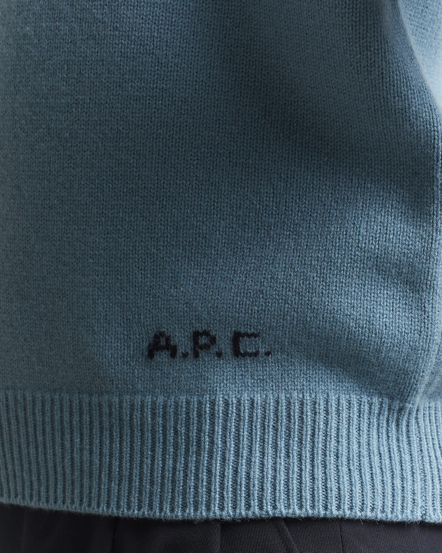 Mies | Puserot | A.P.C. | Edmond Wool Knitted Sweater Light Blue Melange