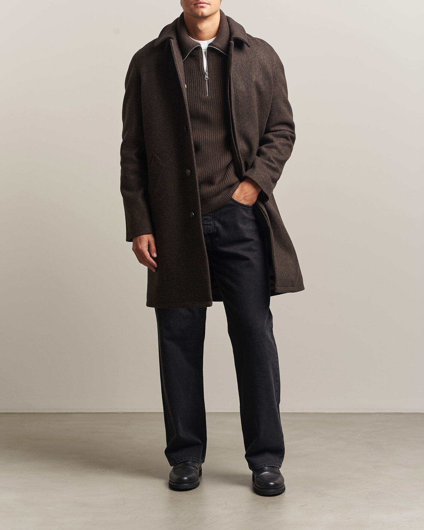 Mies | Takit | A.P.C. | Auster Wool Coat Maroon Melange