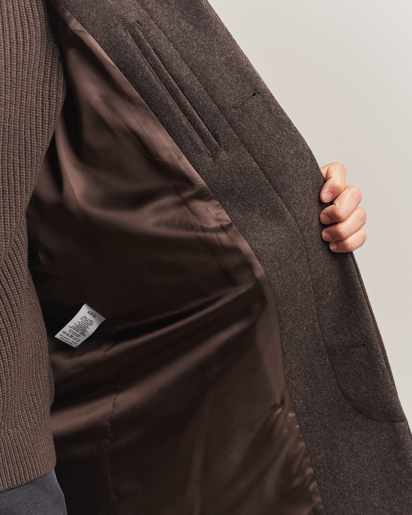 Mies | Takit | A.P.C. | Auster Wool Coat Maroon Melange