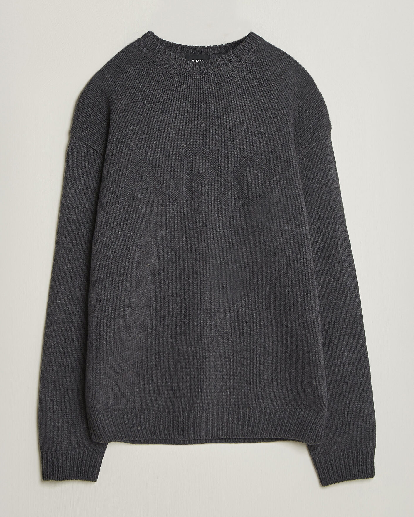 Mies | Puserot | A.P.C. | George Wool Knitted Sweater Anthracite Melange