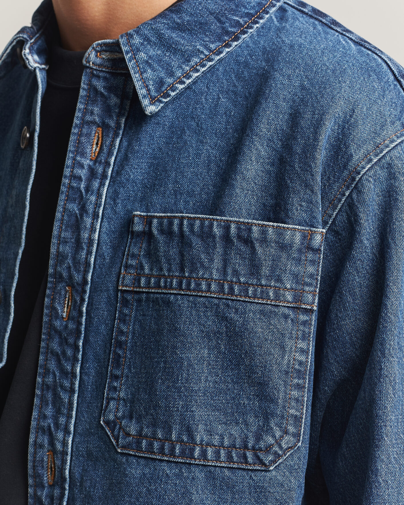 Mies | Kauluspaidat | A.P.C. | Basile Denim Overshirt Washed Indigo