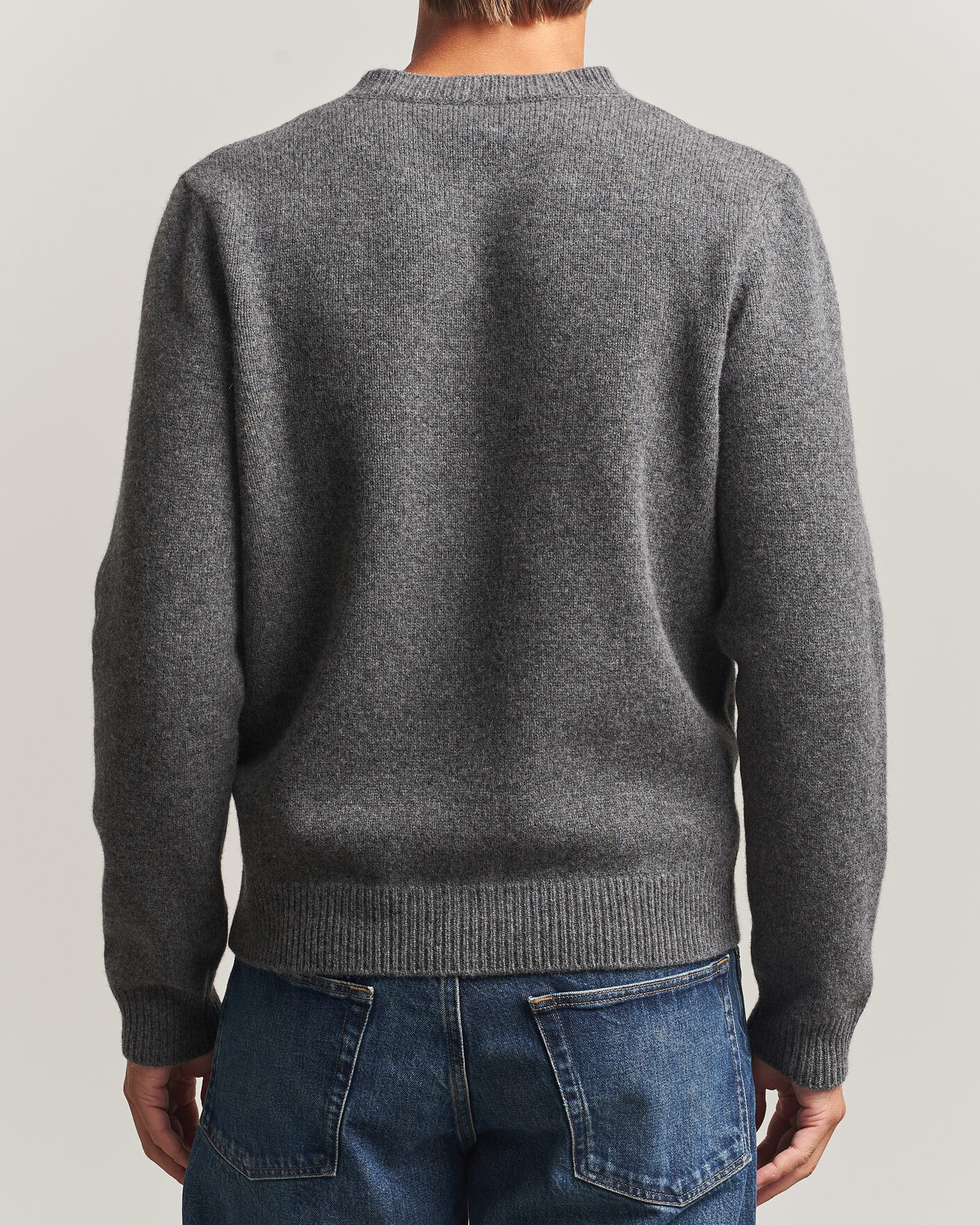 Mies | Puserot | A.P.C. | Edmond Wool Knitted Sweater Anthracite Melange