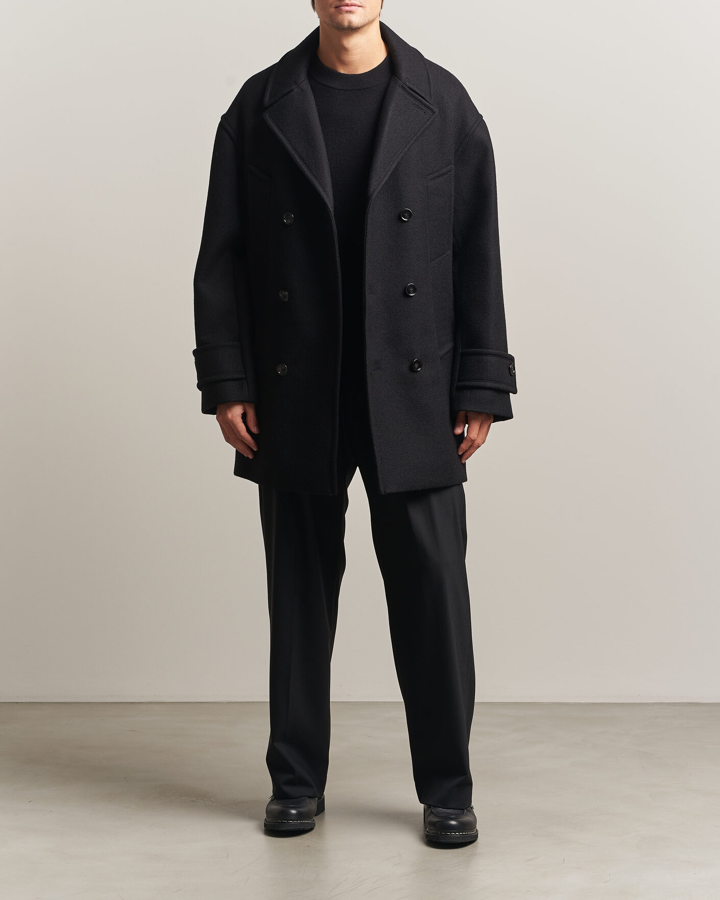 Mies | Takit | AMI | Wool Peacoat Black