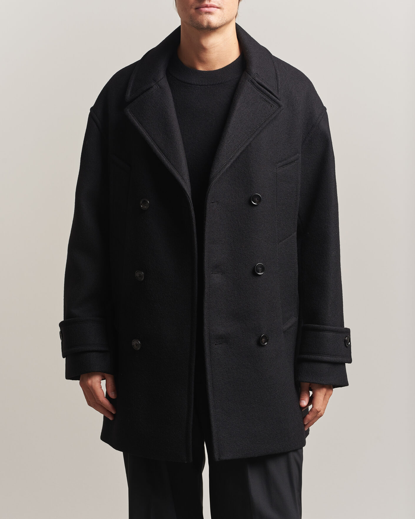 Mies | Takit | AMI | Wool Peacoat Black