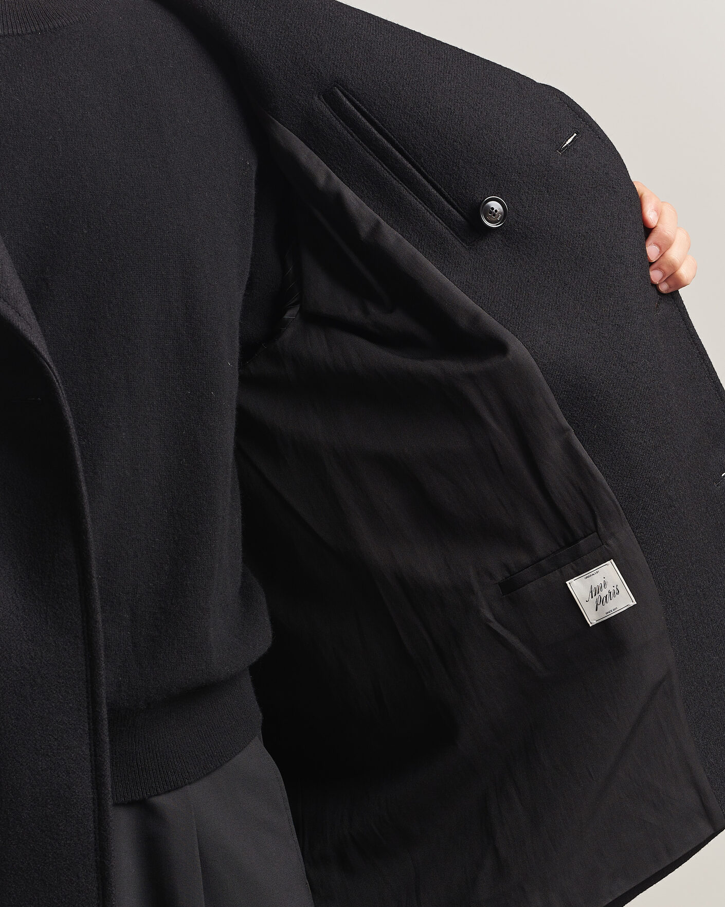 Mies | Takit | AMI | Wool Peacoat Black