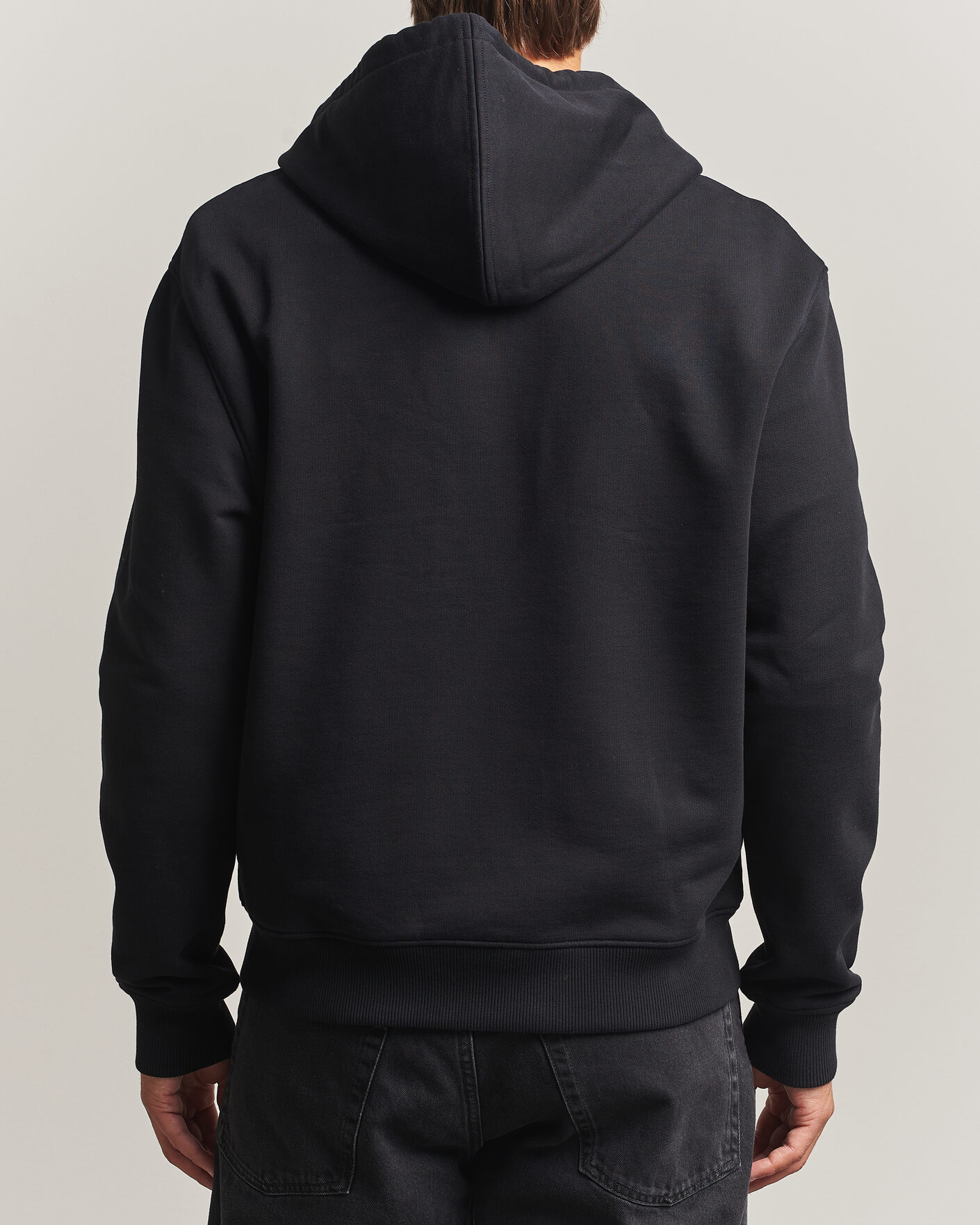 Mies | Puserot | AMI | Contrasted Heart Logo Full Zip Hoodie Black