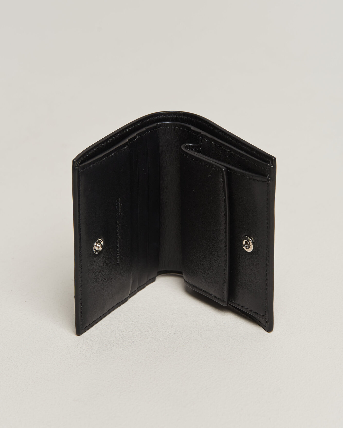 Mies | Lompakot | AMI | Tonal Heart Logo Wallet Black