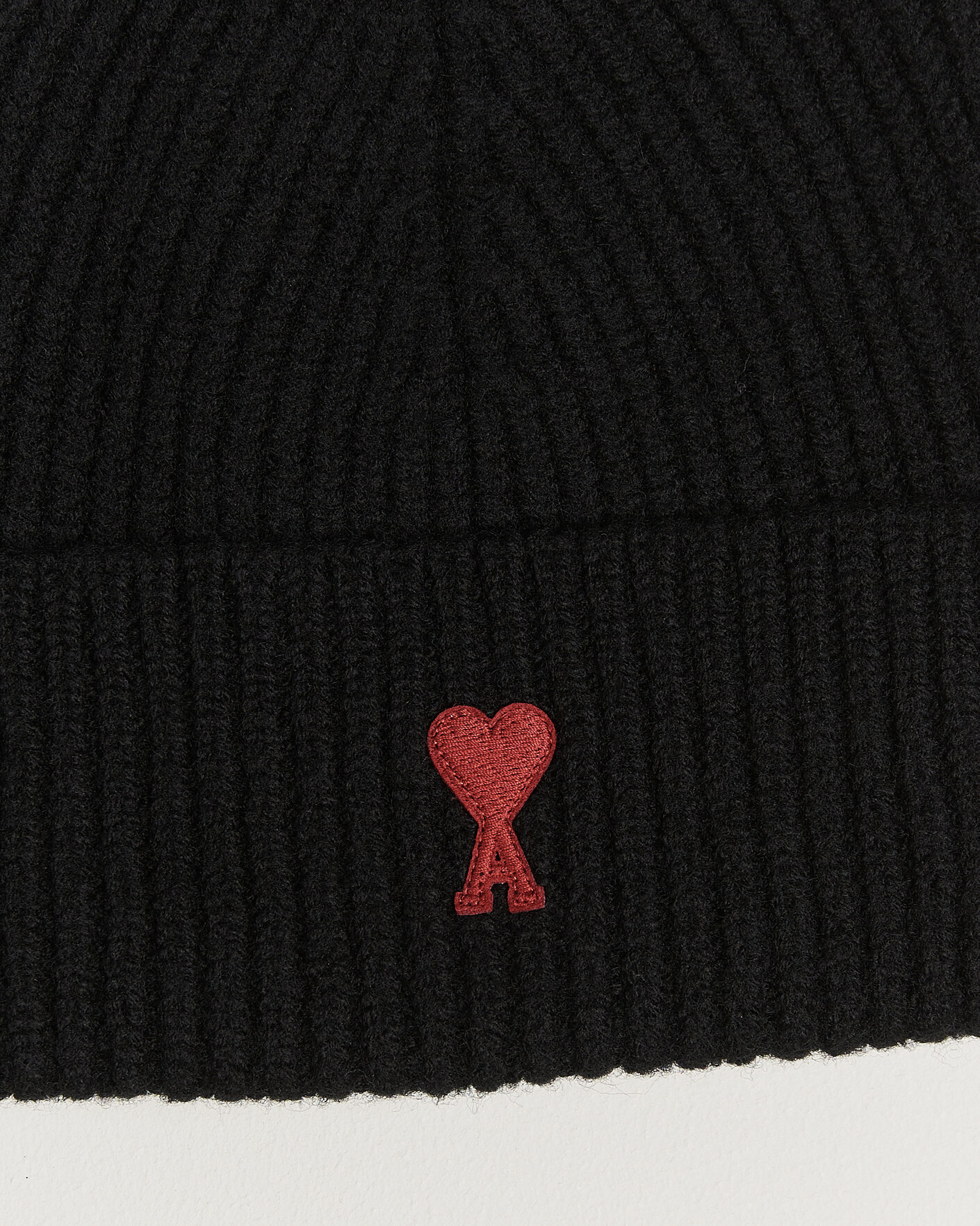 Mies | Pipot | AMI | Heart Logo Beanie Black
