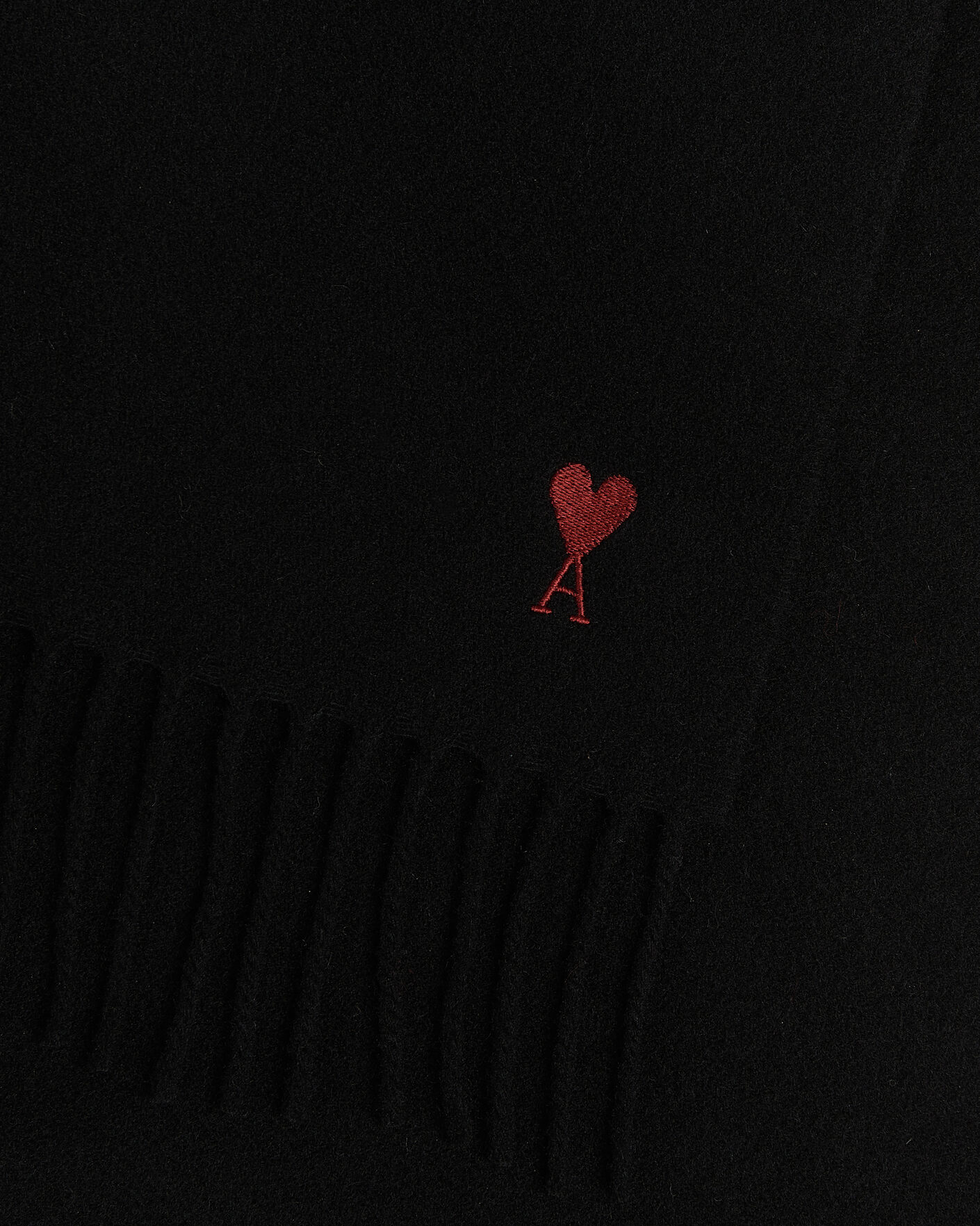 Mies | Kaulaliinat | AMI | Heart Logo Scarf Black