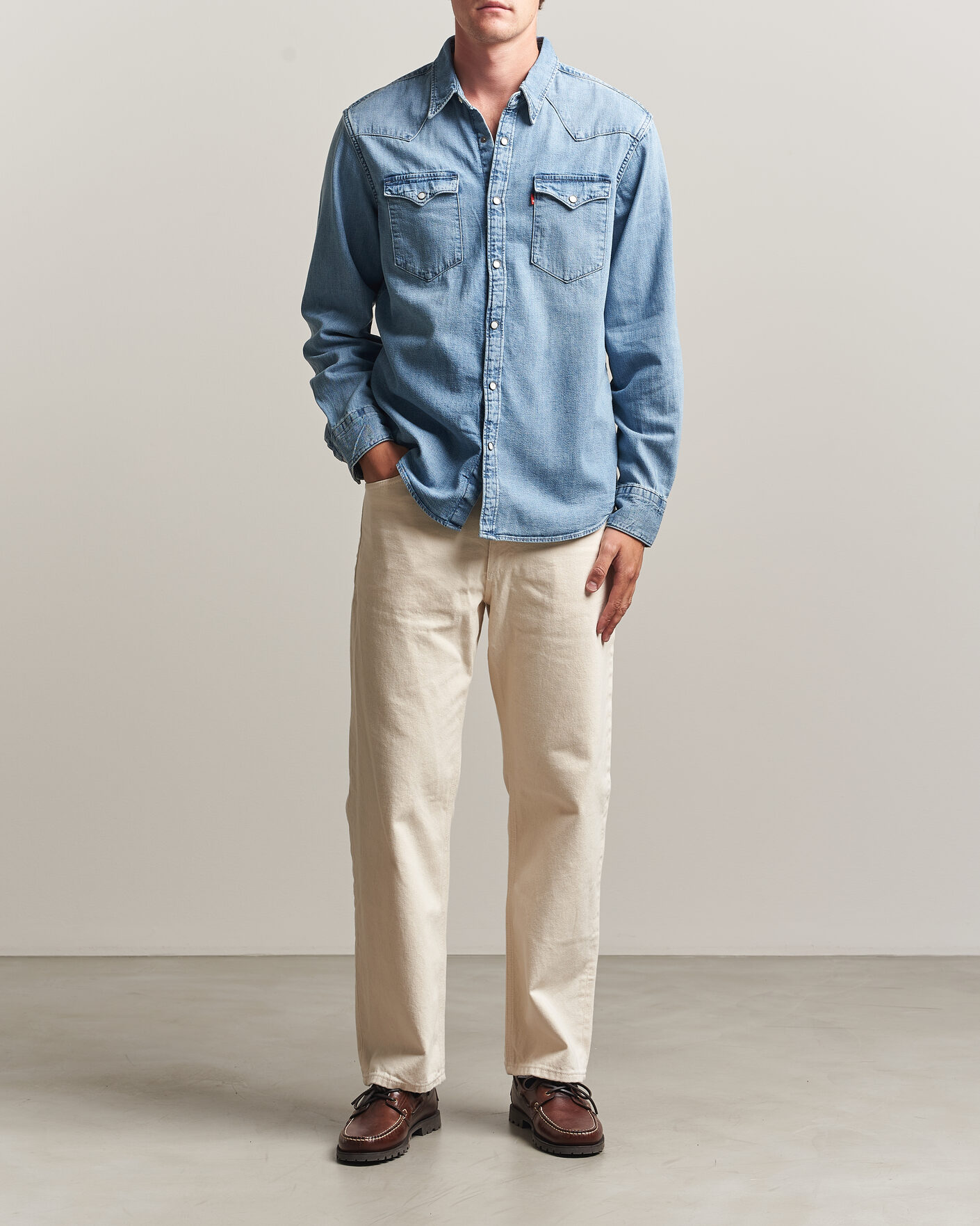 Mies | Kauluspaidat | Levi's | Barstow Western Standard Shirt Blue Sky Mountain Light