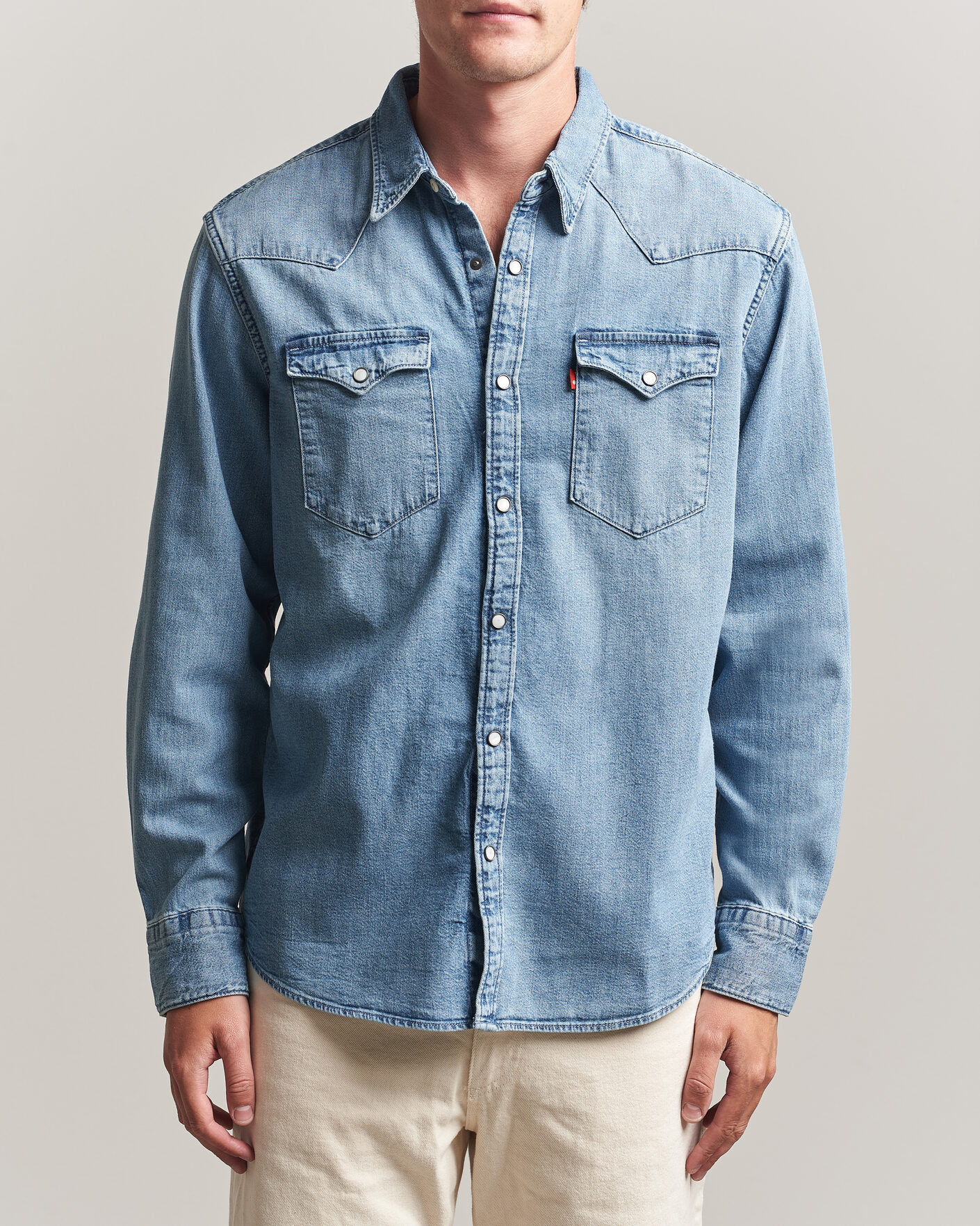 Mies | Kauluspaidat | Levi's | Barstow Western Standard Shirt Blue Sky Mountain Light