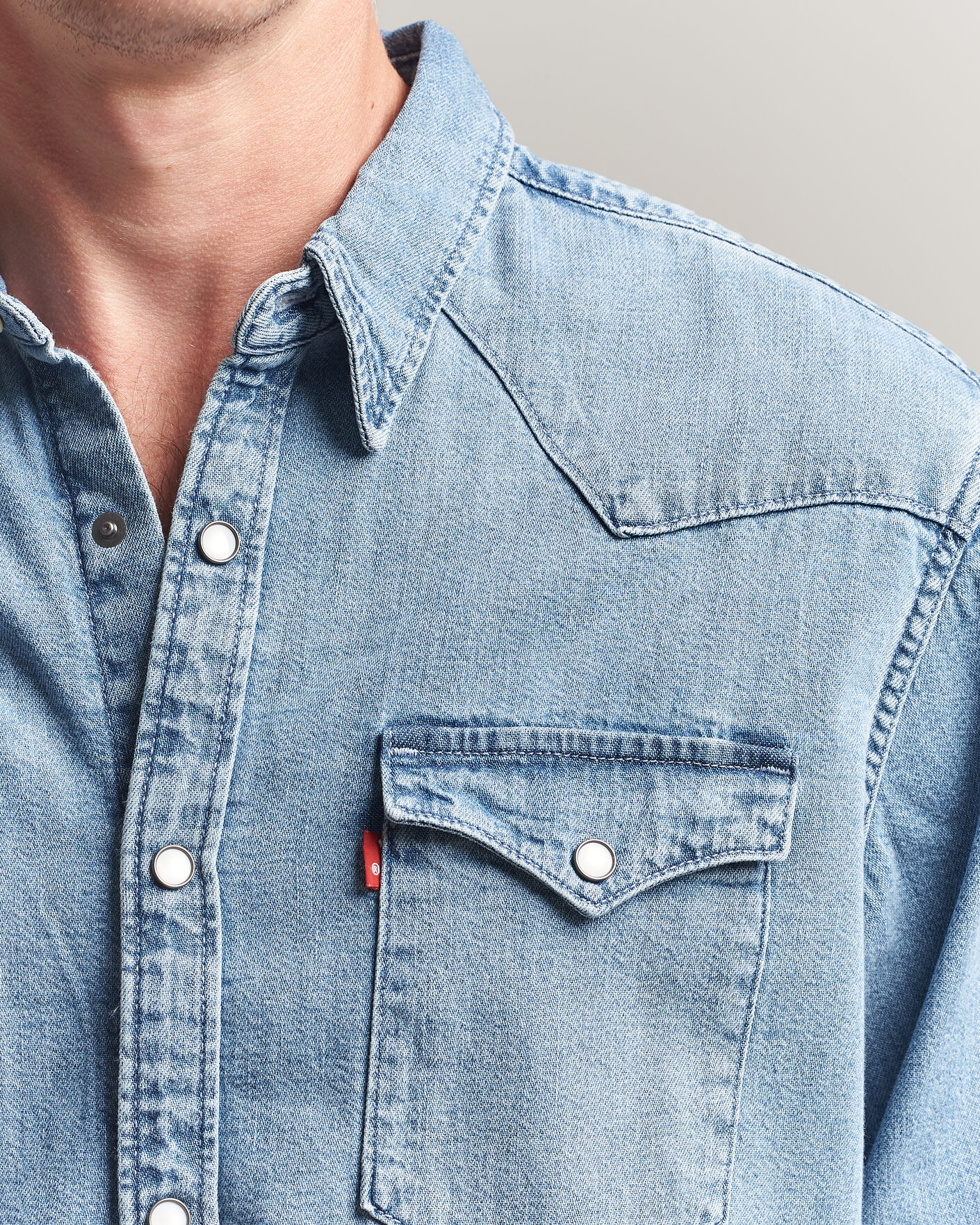 Mies | Kauluspaidat | Levi's | Barstow Western Standard Shirt Blue Sky Mountain Light