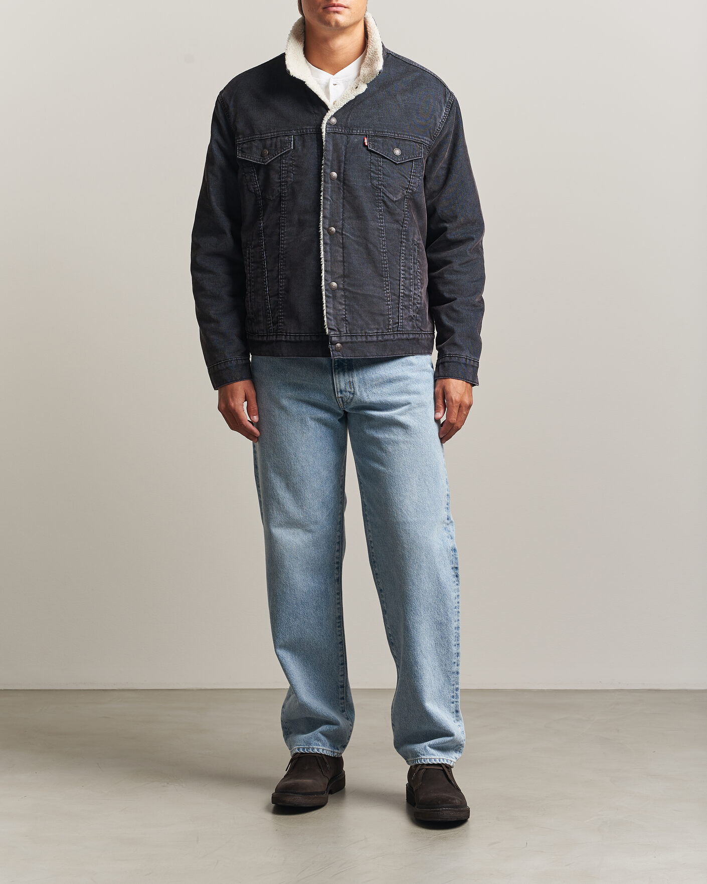 Mies | Takit | Levi's | Type 3 Sherpa Trucker Worn-In Delft Steelhead