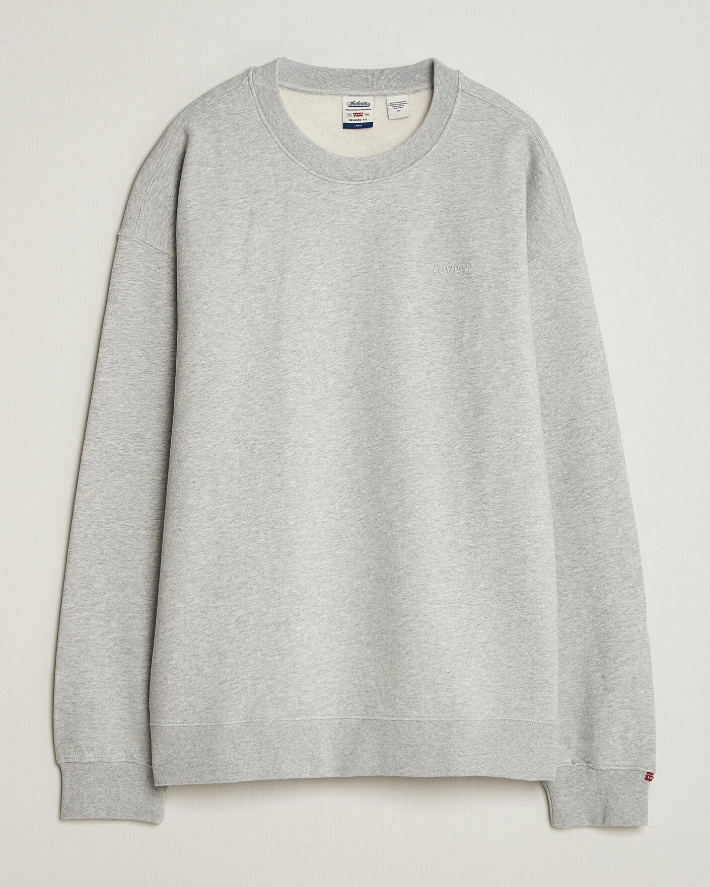 Mies | Puserot | Levi's | Authentic Crew Neck Sweatshirt Light Grey Heather