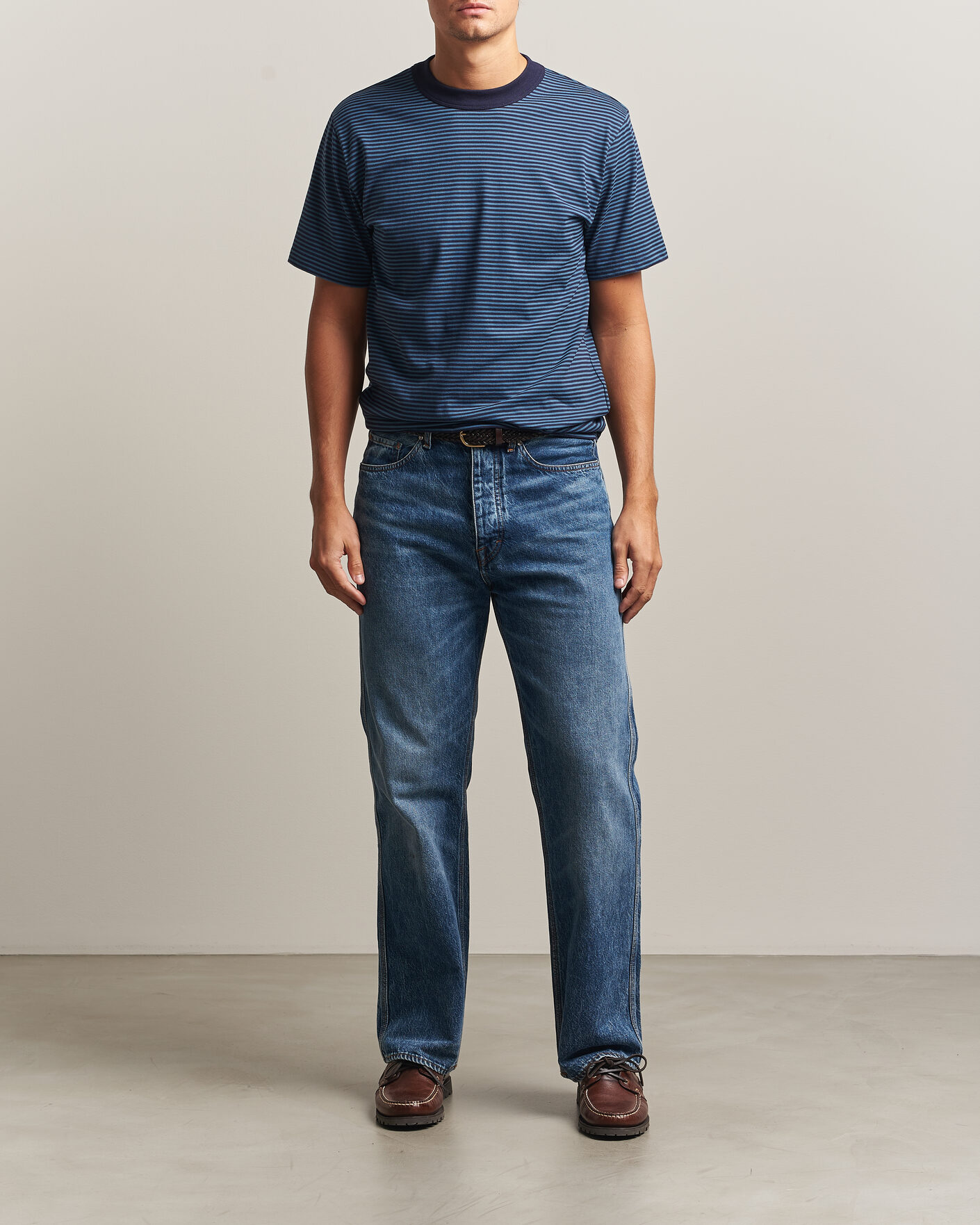 Mies | T-paidat | Armor-lux | Héritage Callac Striped T-Shirt Navy/Teal