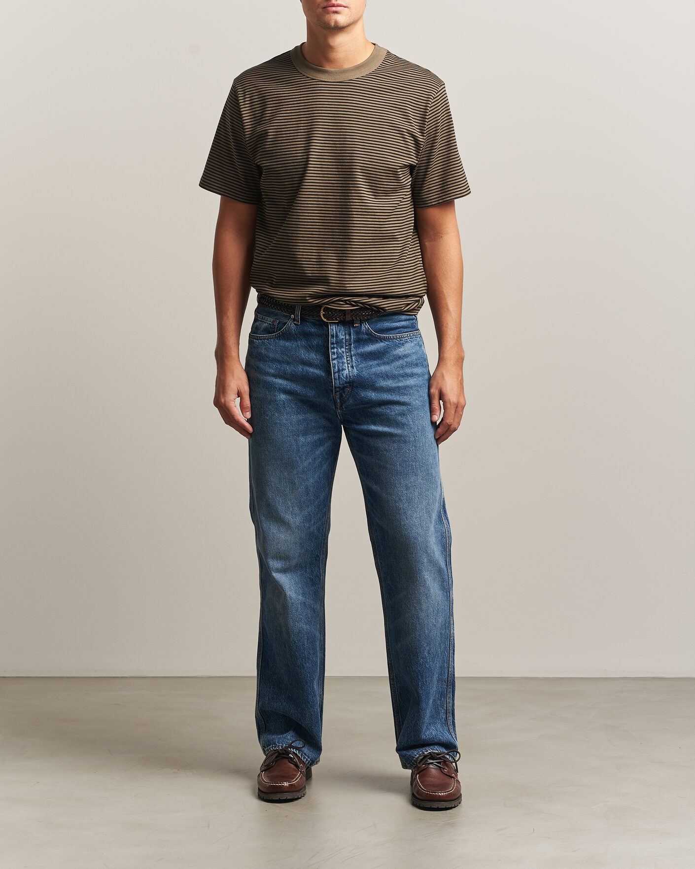 Mies | T-paidat | Armor-lux | Héritage Callac Striped T-Shirt Olive/Black