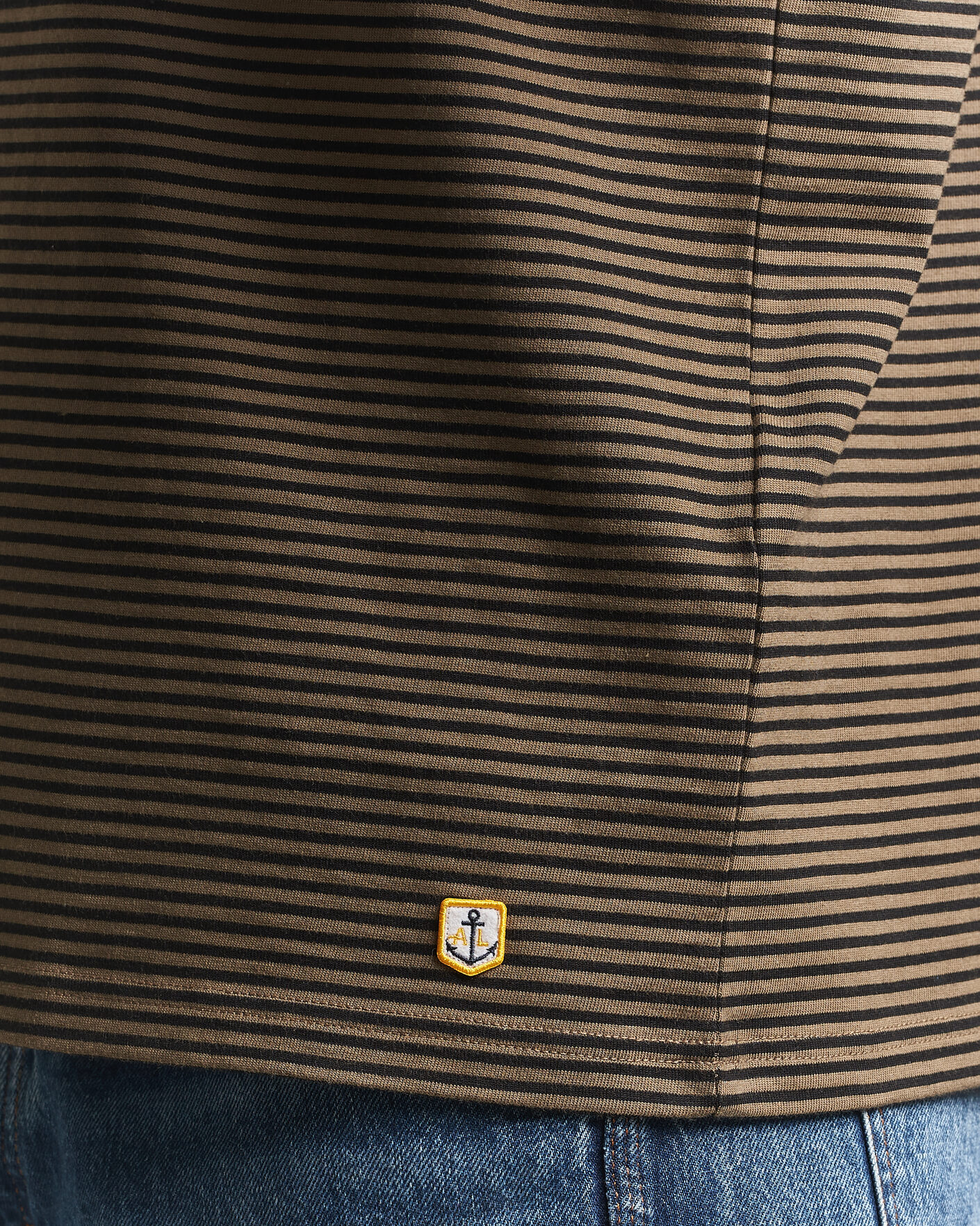 Mies | T-paidat | Armor-lux | Héritage Callac Striped T-Shirt Olive/Black