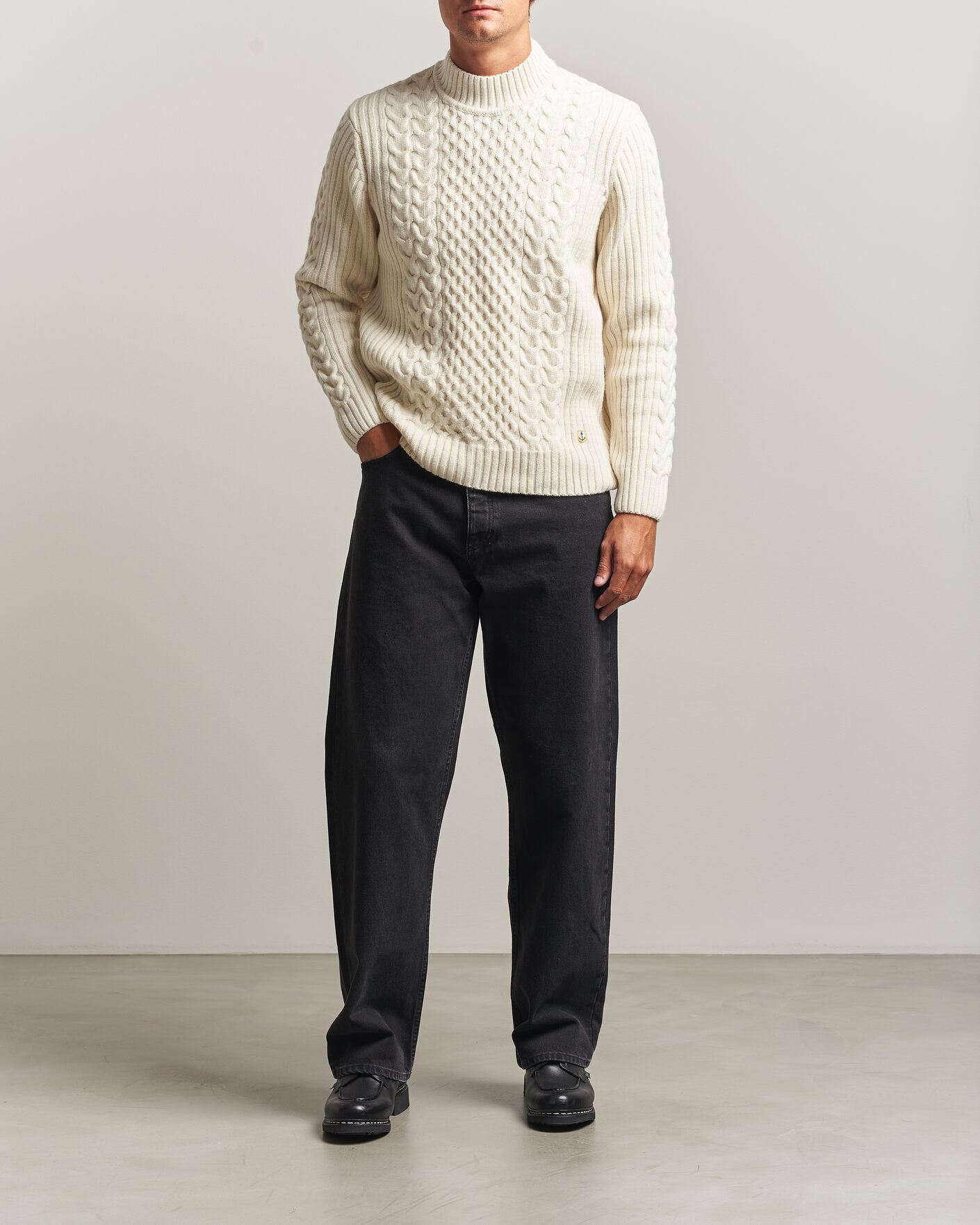 Mies | Puserot | Armor-lux | Wool Knitted Sweater Nature