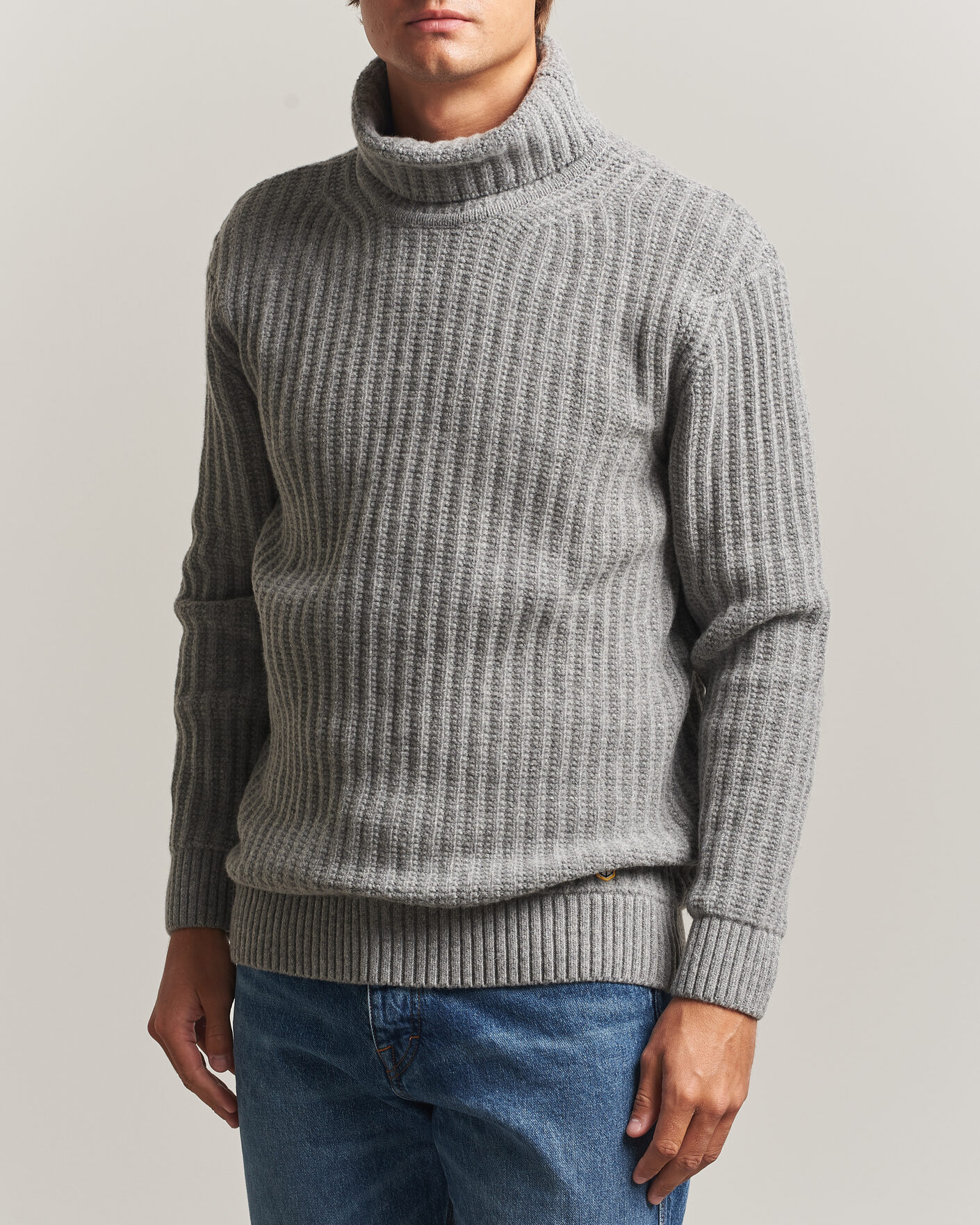 Mies | Puserot | Armor-lux | Wool Knitted Rollneck Slate