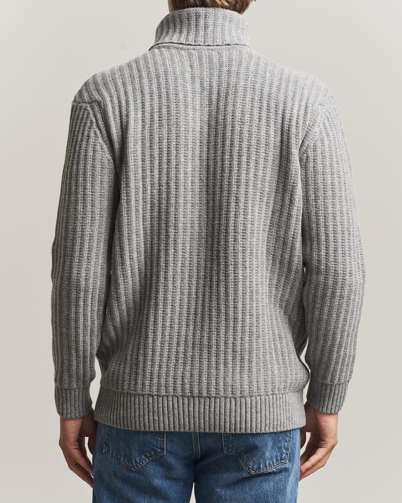 Mies | Puserot | Armor-lux | Wool Knitted Rollneck Slate