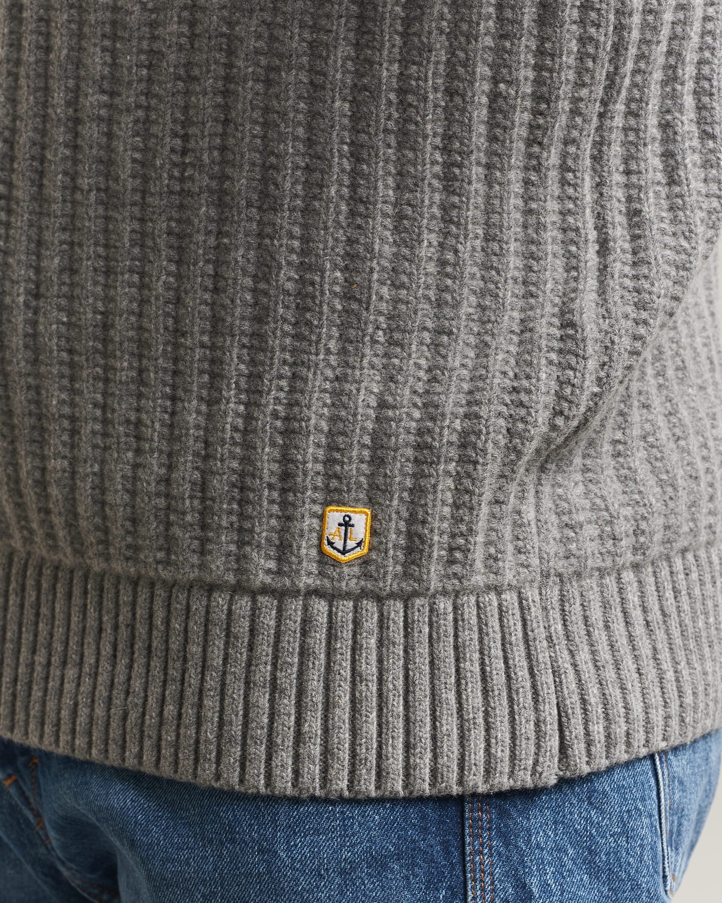 Mies | Puserot | Armor-lux | Wool Knitted Rollneck Slate
