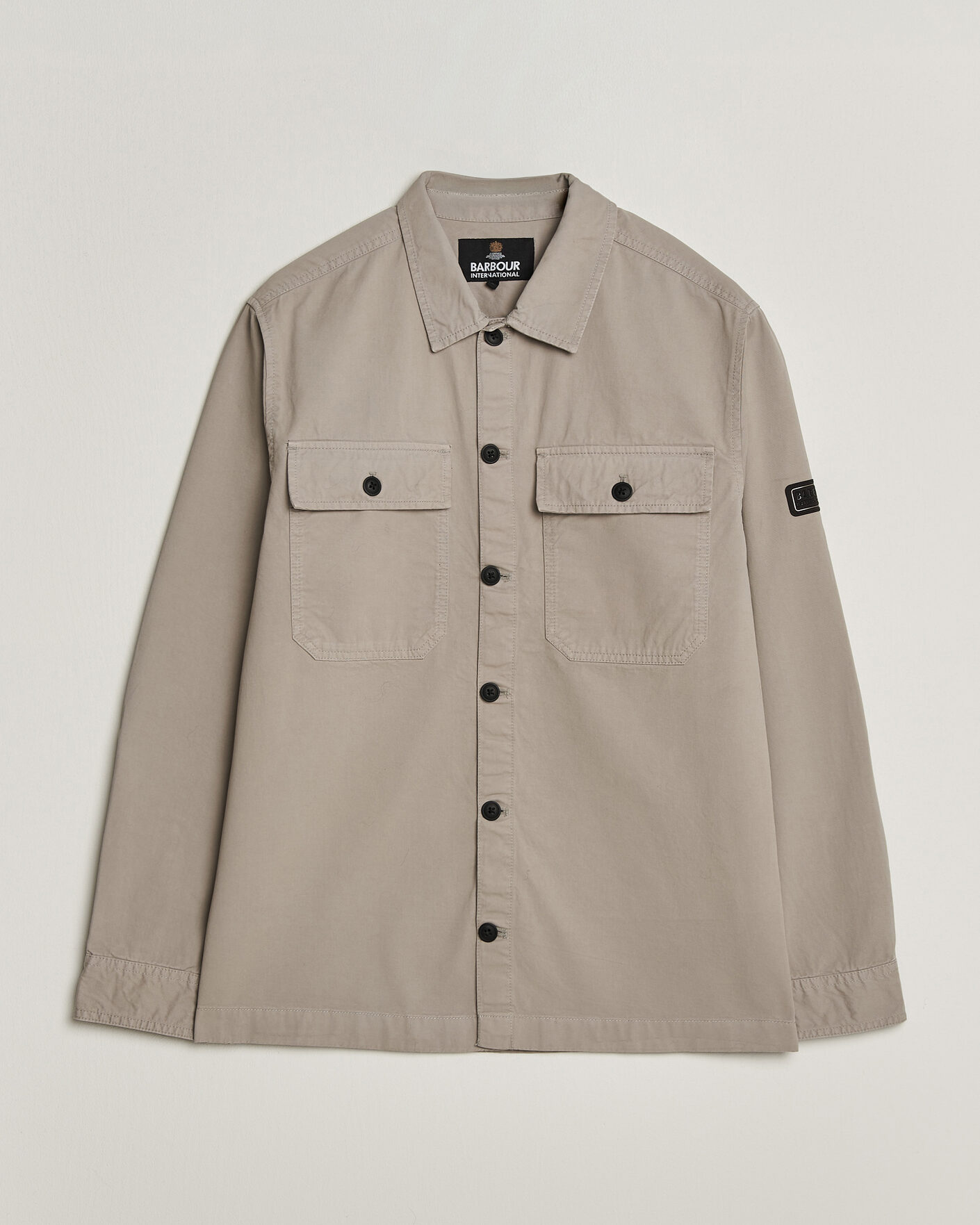 Mies | Kauluspaidat | Barbour International | Arlo Cotton Overshirt Concrete