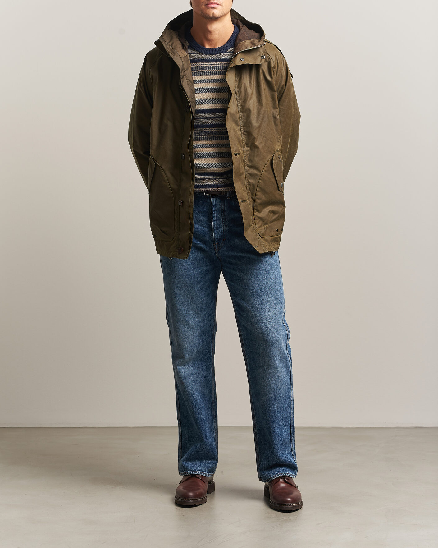 Mies | Takit | Barbour Lifestyle | Re-Engineered Keiss Wax Parka Beech