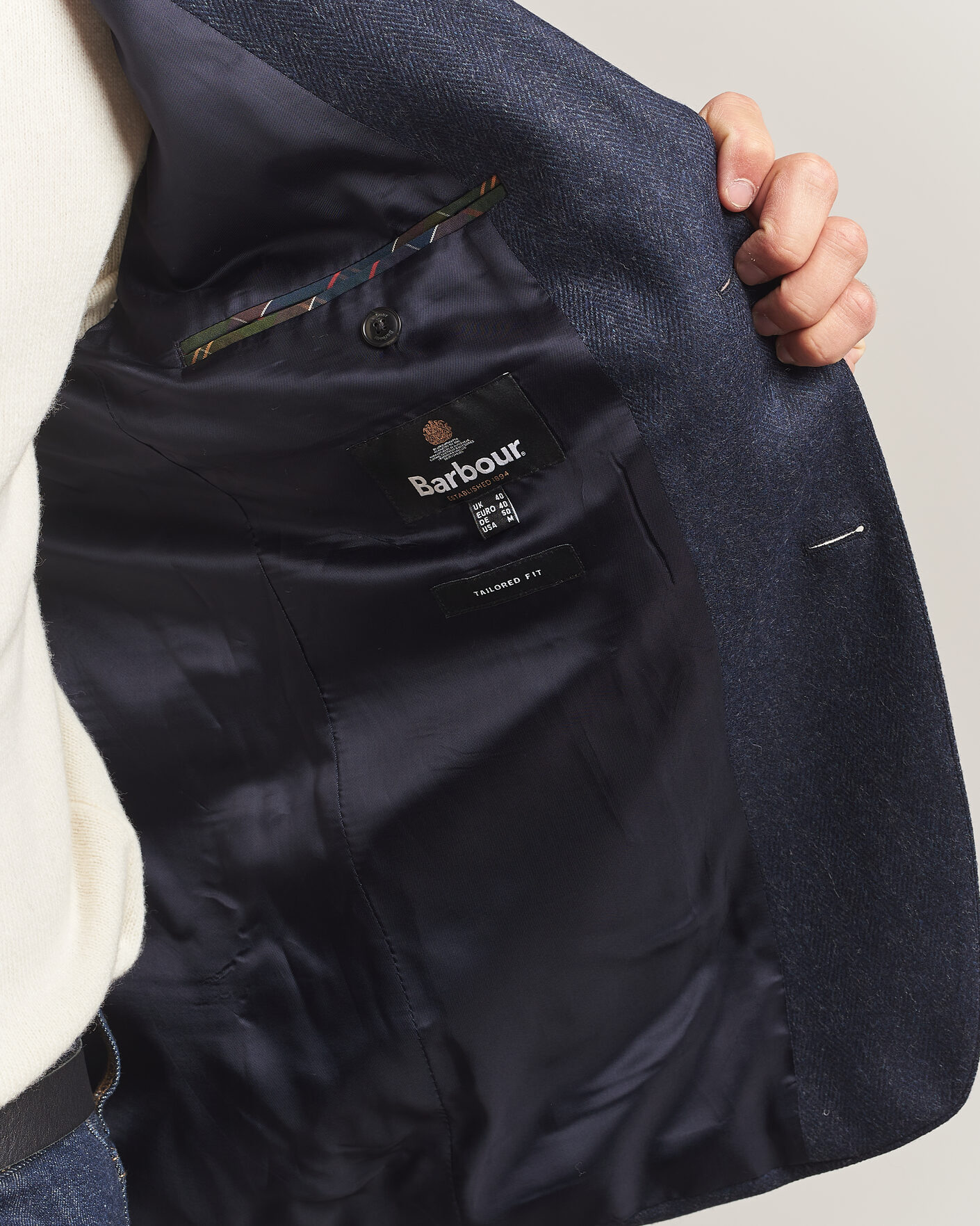 Mies | Pikkutakit | Barbour Lifestyle | Fairford Herringbone Blazer Navy