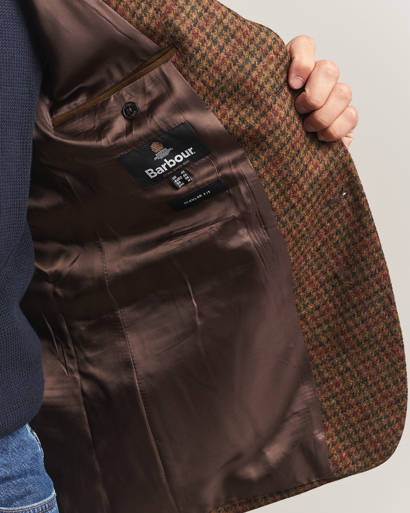 Mies | Pikkutakit | Barbour Lifestyle | Tindle Moons Houndstooth Blazer Brown