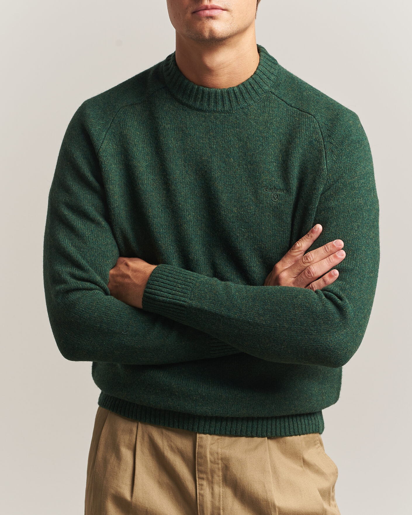 Mies | Puserot | Barbour Lifestyle | Newtown Lambswool Crewneck Sage
