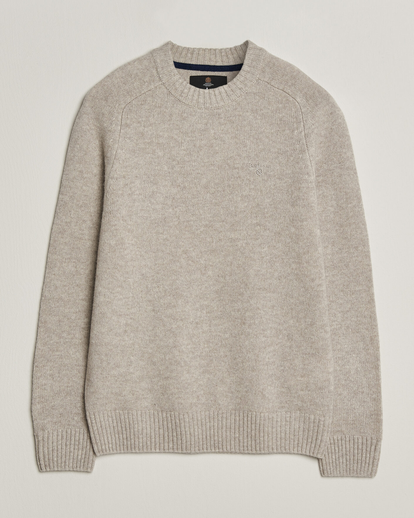Mies | Puserot | Barbour Lifestyle | Newtown Lambswool Crewneck Light Grey Marl