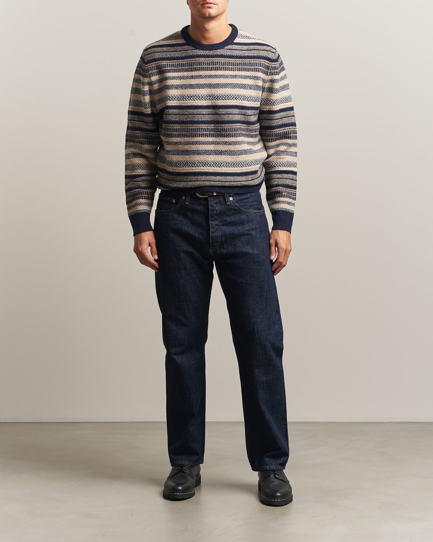 Mies | Puserot | Barbour Lifestyle | Histed Fairisle Crew Navy